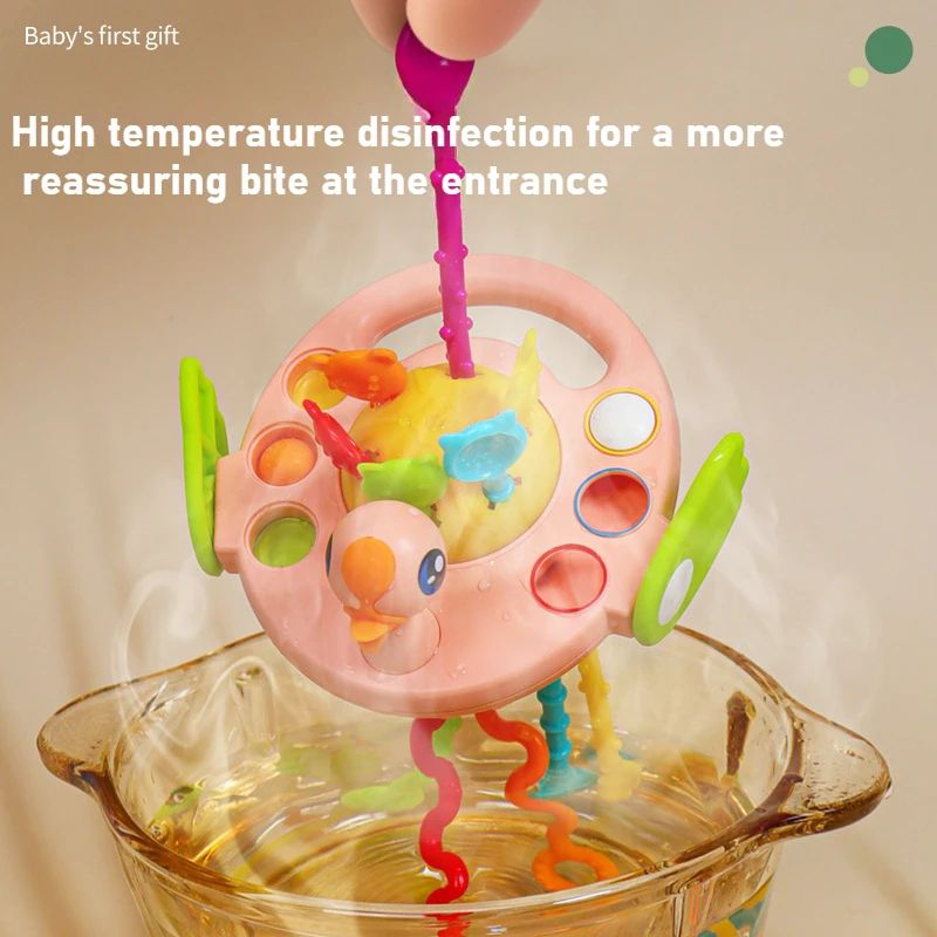 Montessori Sensory Pull String Toy  BPAFree Baby Educational Teething  Fine Motor Training 13Y 3