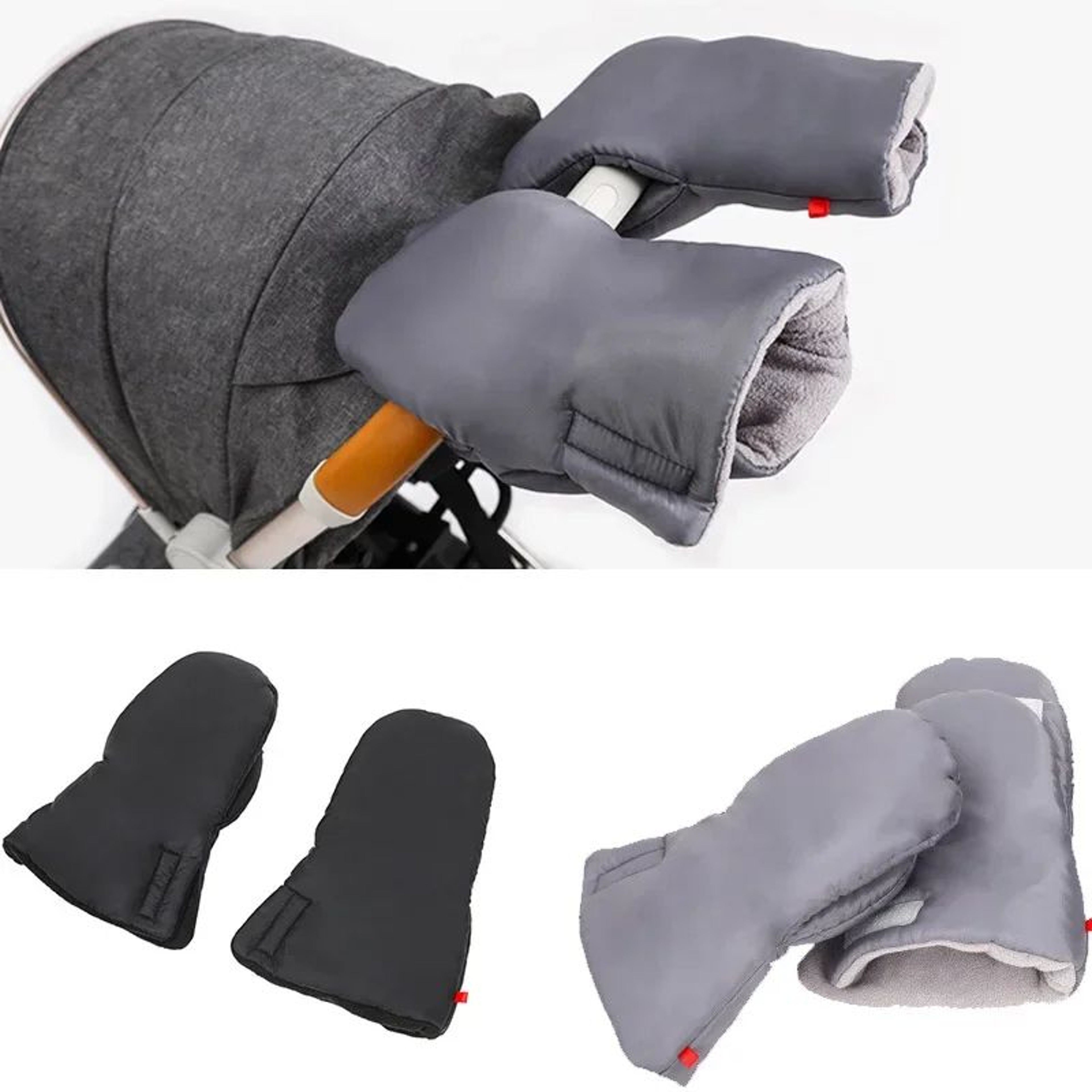 Waterproof Winter Stroller Gloves  Warm Hand Muff Mittens For Baby Strollers  Prams 0