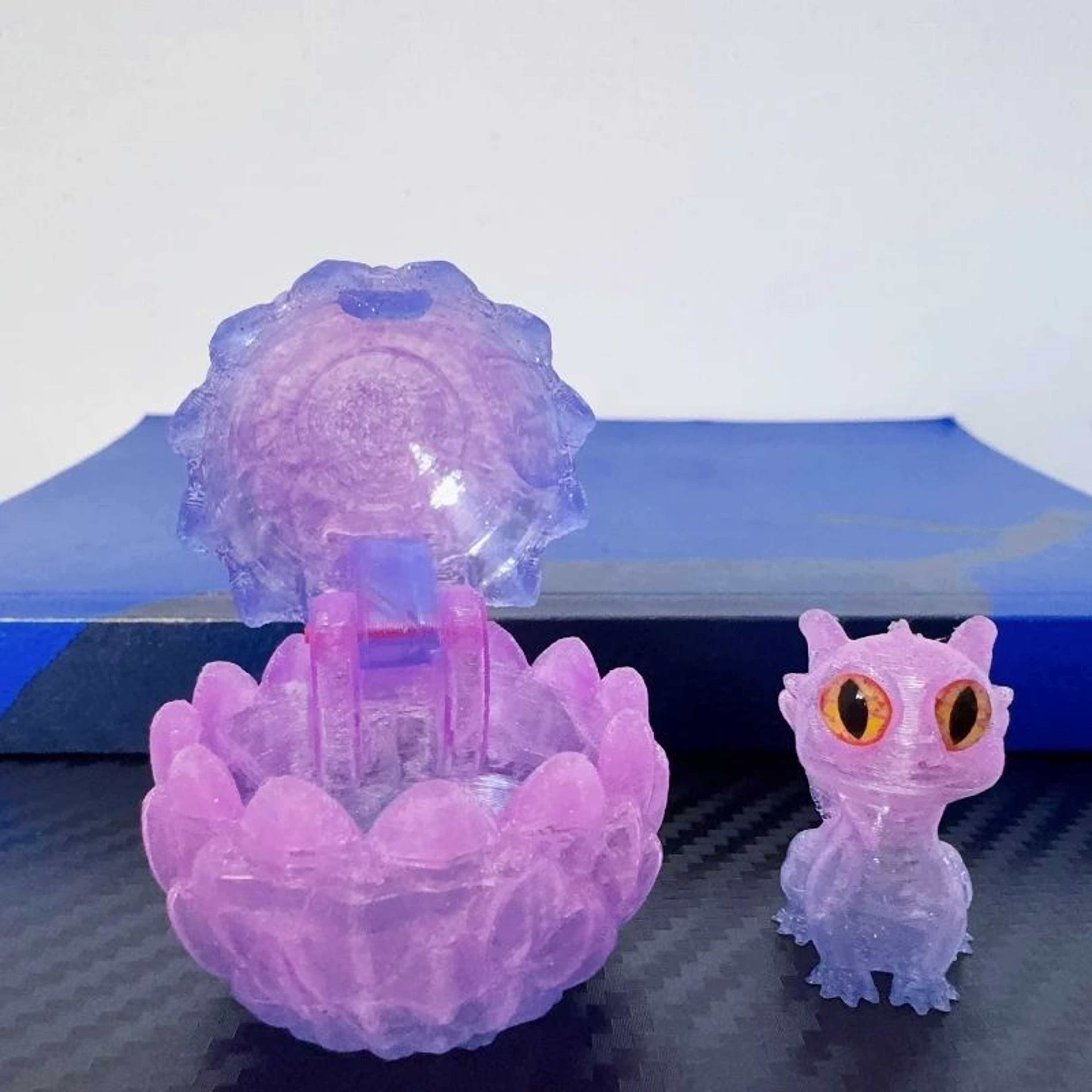 3D Printed Mini Dragon Toy With Eggs  Fantasy Collectible Decor  Gift For Kids 1