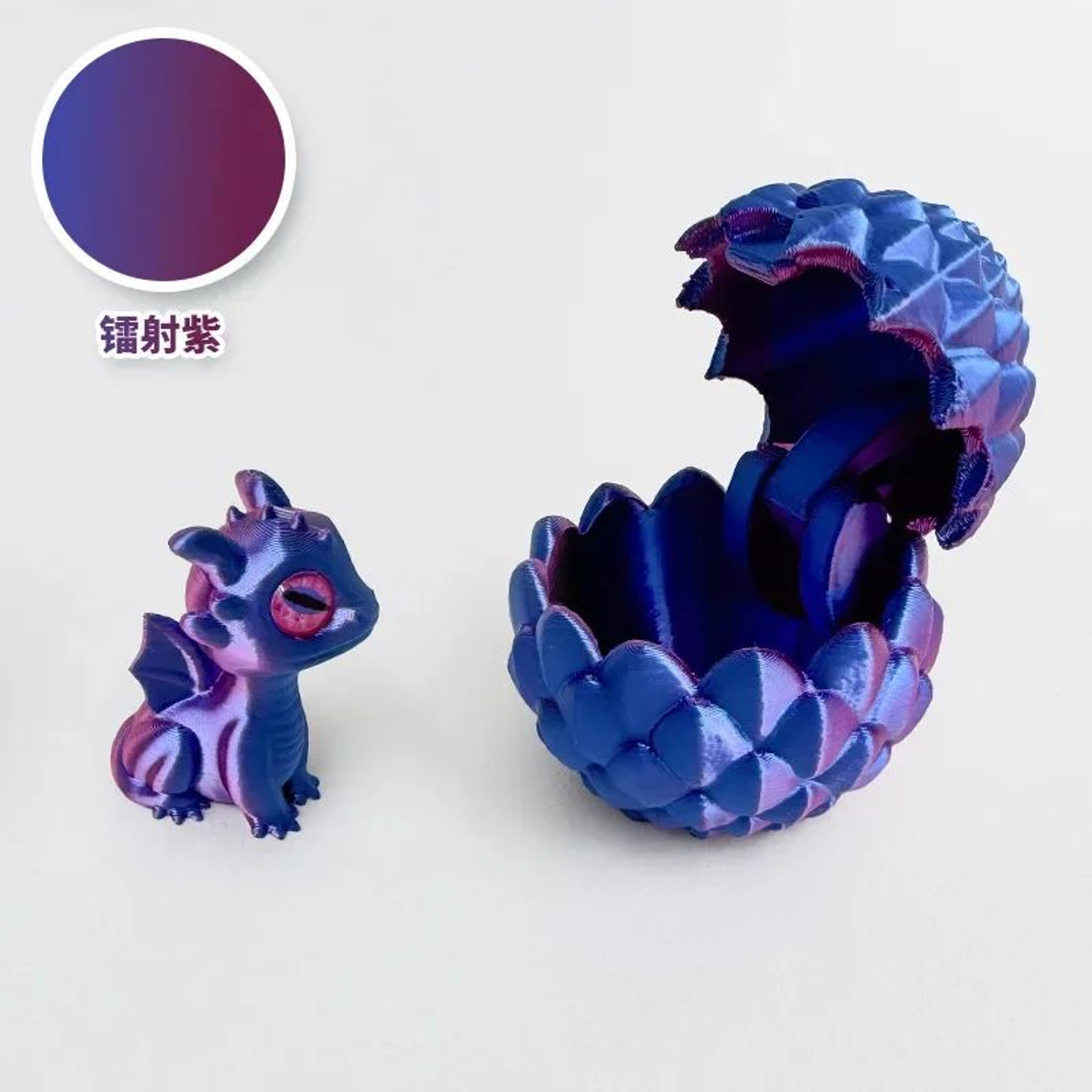 3D Printed Mini Dragon Toy With Eggs  Fantasy Collectible Decor  Gift For Kids 6