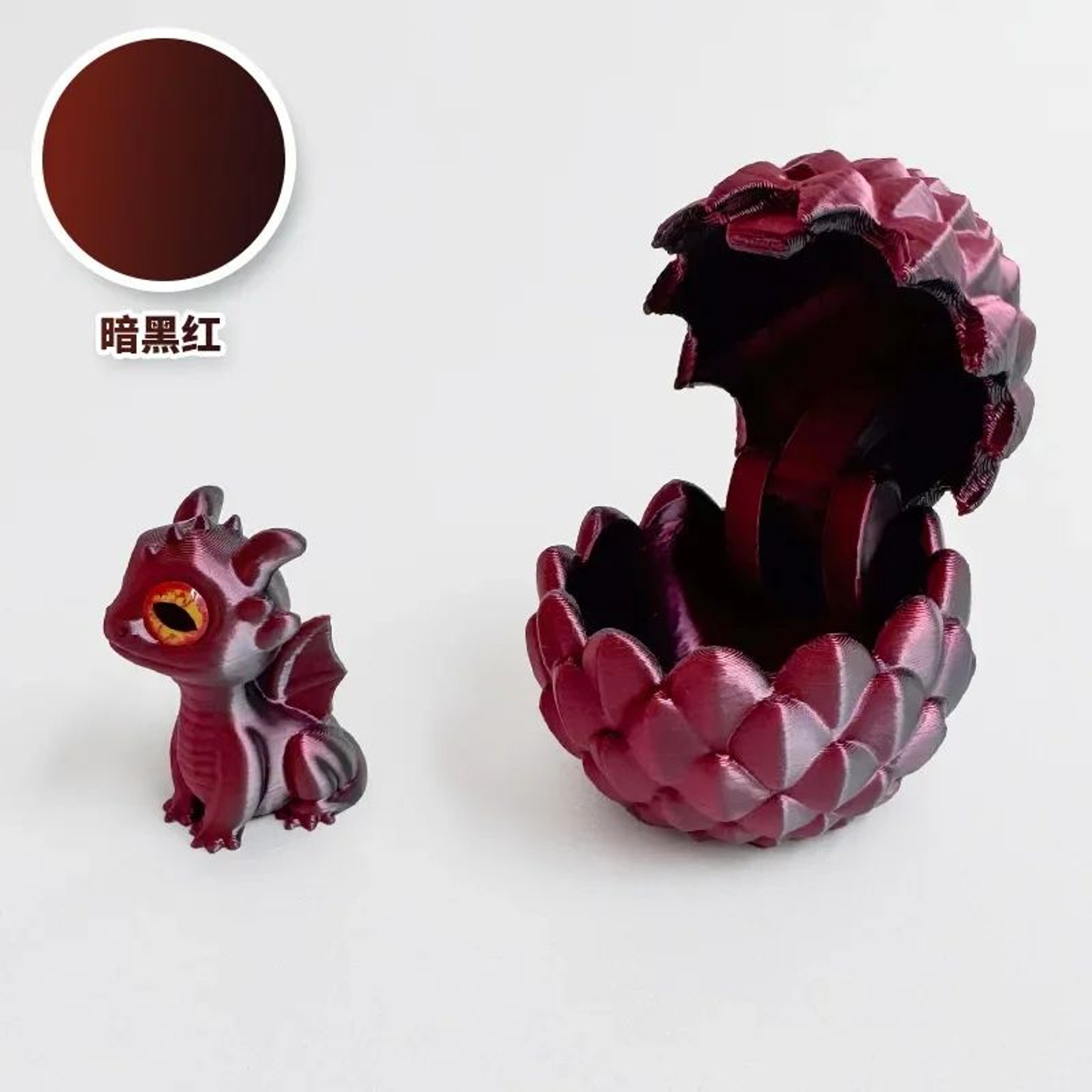 3D Printed Mini Dragon Toy With Eggs  Fantasy Collectible Decor  Gift For Kids 8