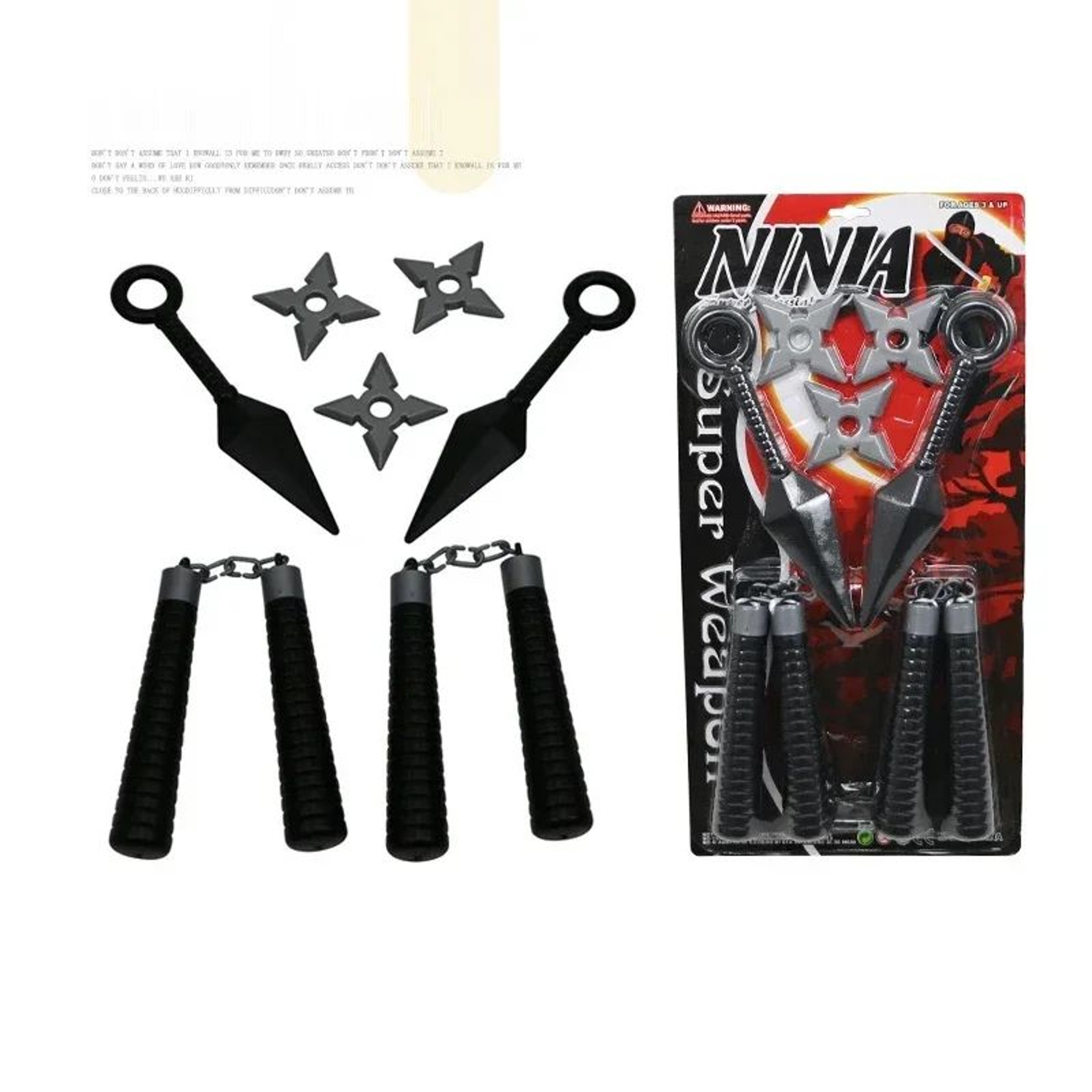 Ninja Costume Toys For Kids  Samurai Dagger Toy Knife  Ninja Darts Play Set 5