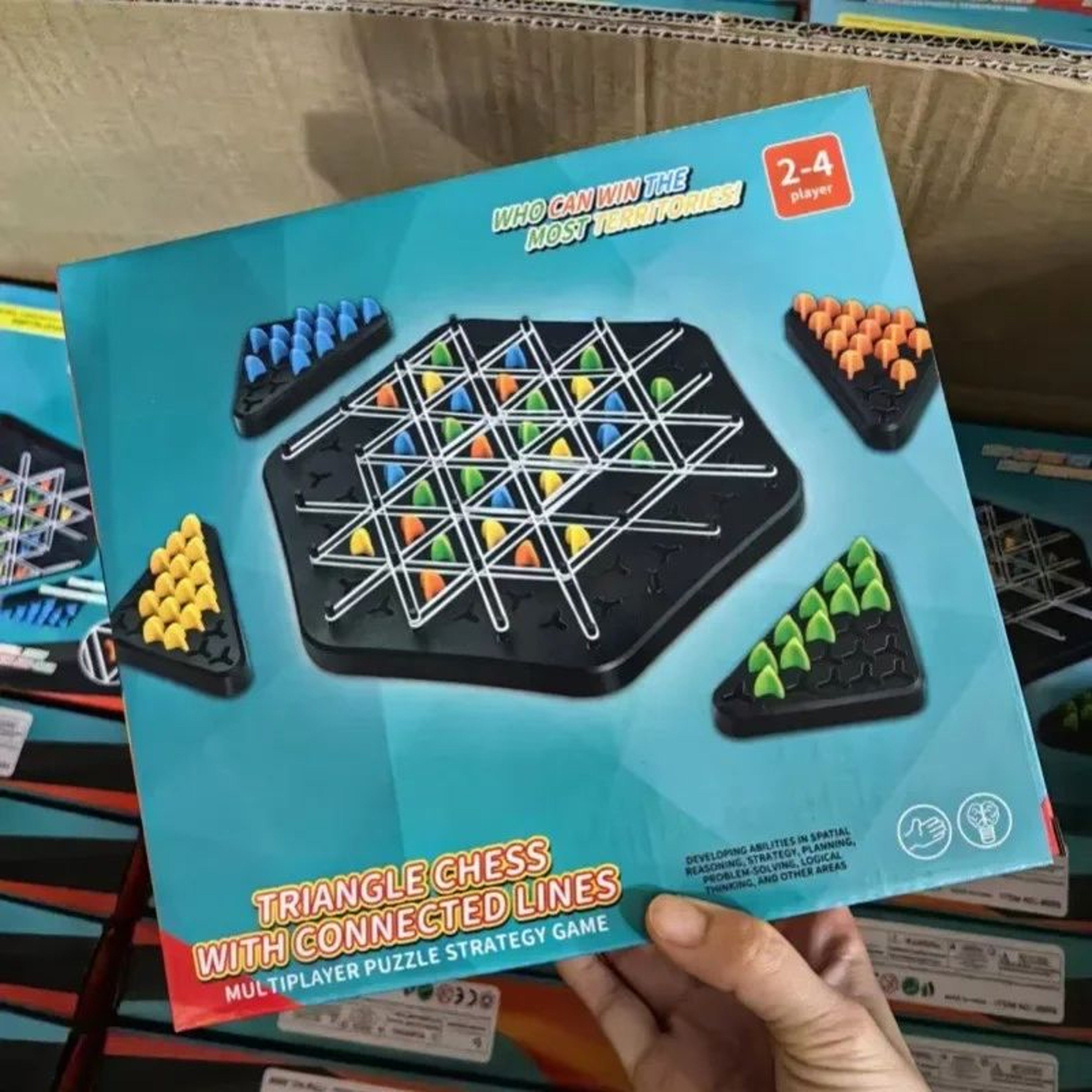 Triangle Chess Strategy Board Game  Logic Track Table Game For Kids  Adults 6
