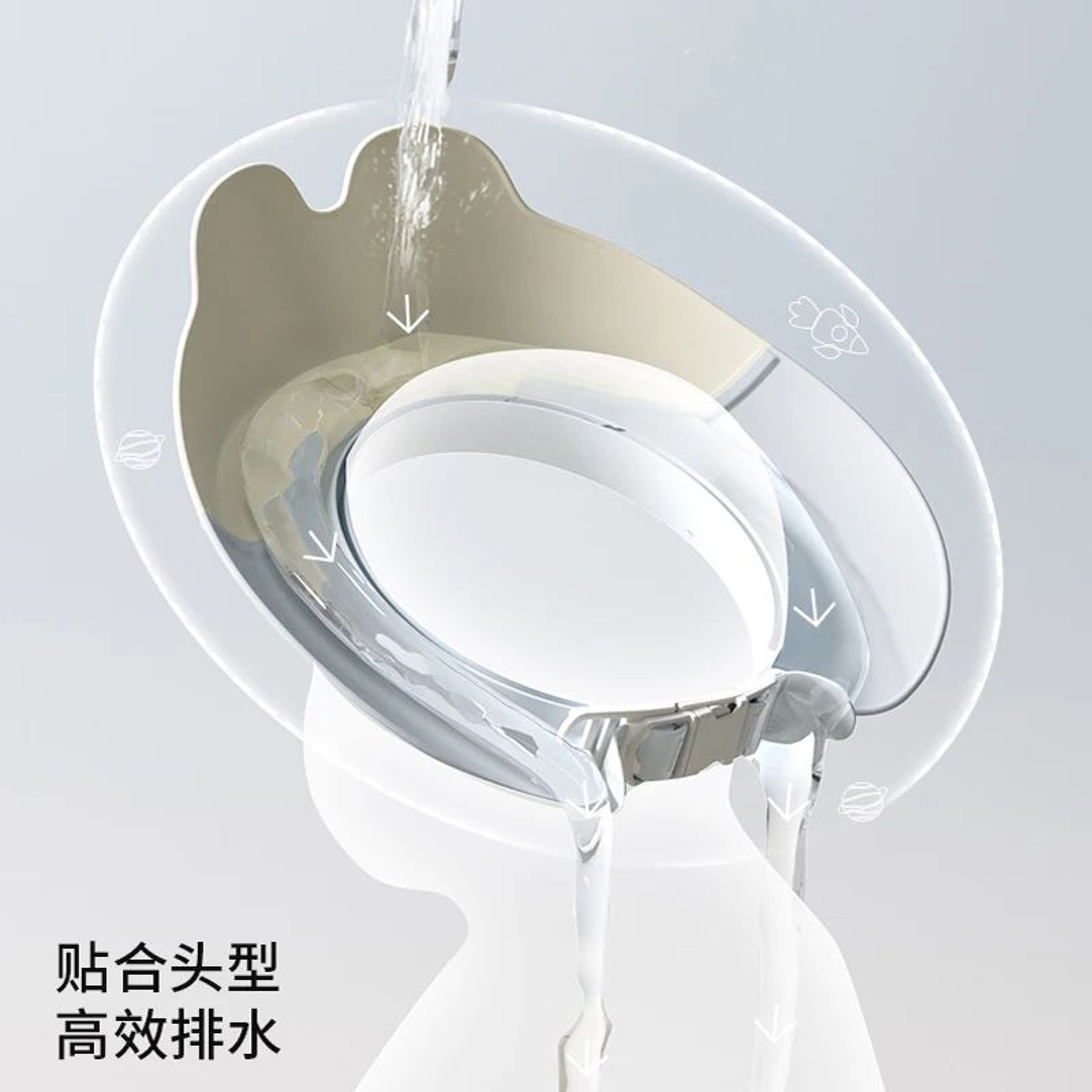 Adjustable Baby Shampoo Cap  Dinosaur Cartoon Bath Visor For Infant Hair Eye  Ear Protection 1