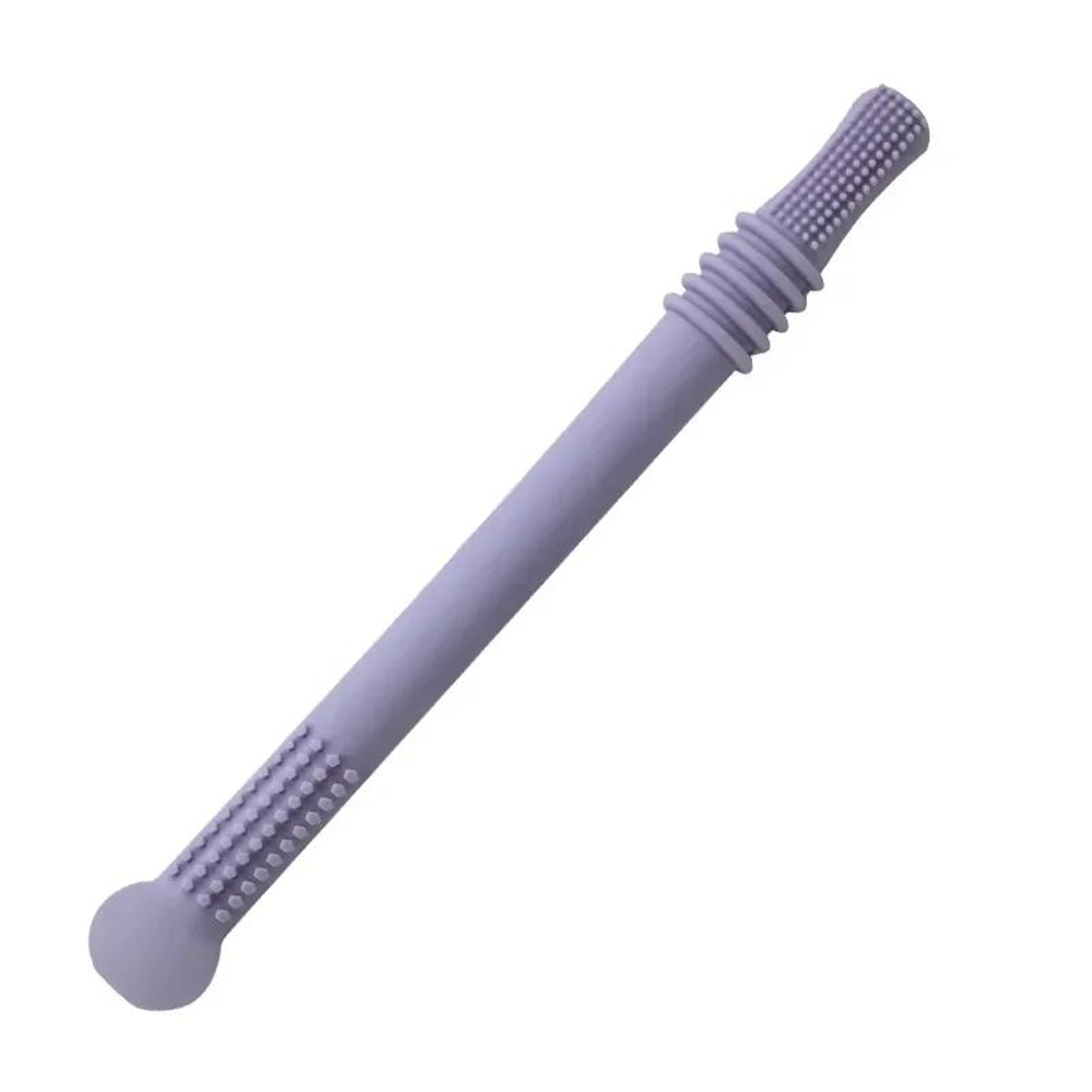 Silicone Baby Teether Straw Toy  Safe Chewable Molar Teething Toy With EasyGrip Handle 6