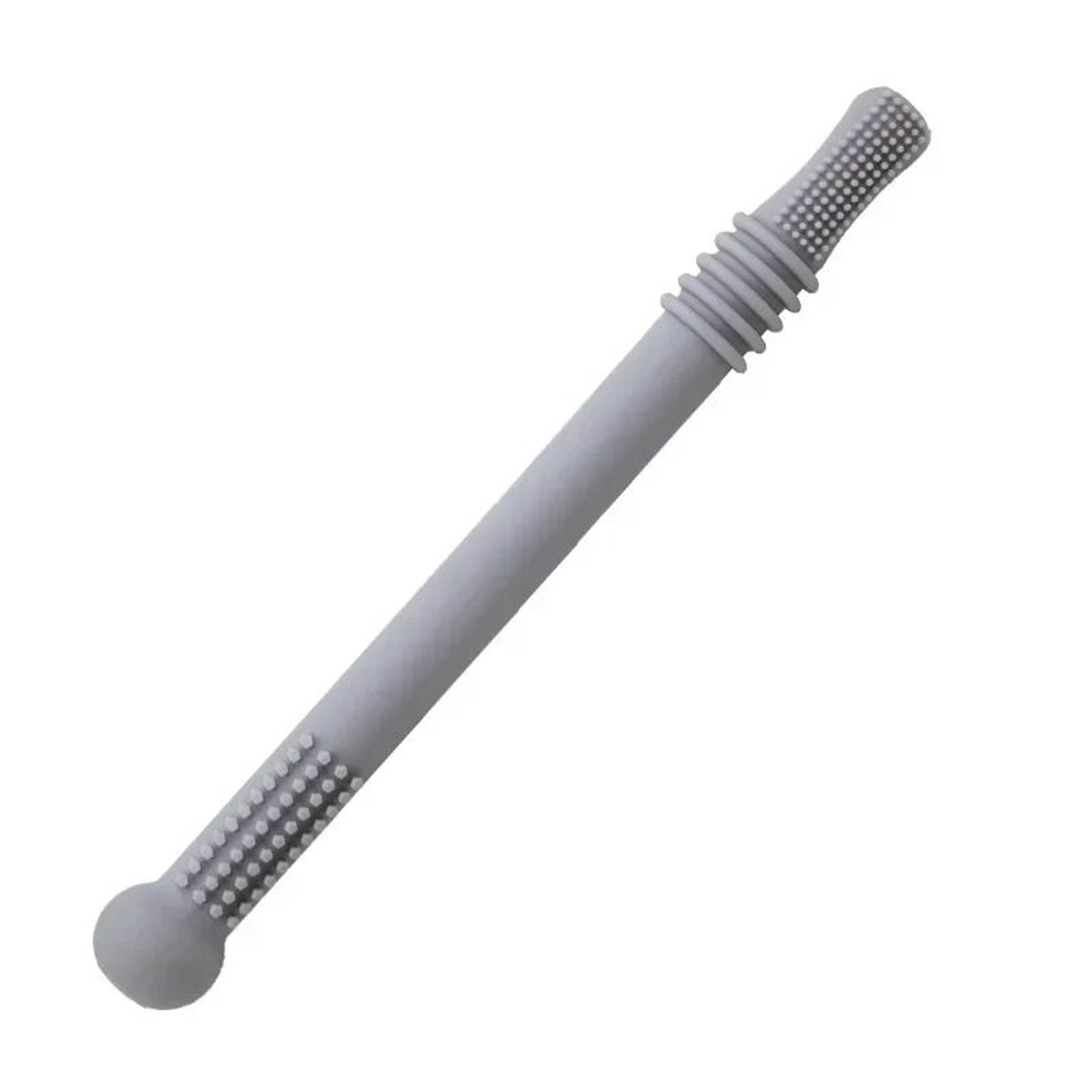 Silicone Baby Teether Straw Toy  Safe Chewable Molar Teething Toy With EasyGrip Handle 7