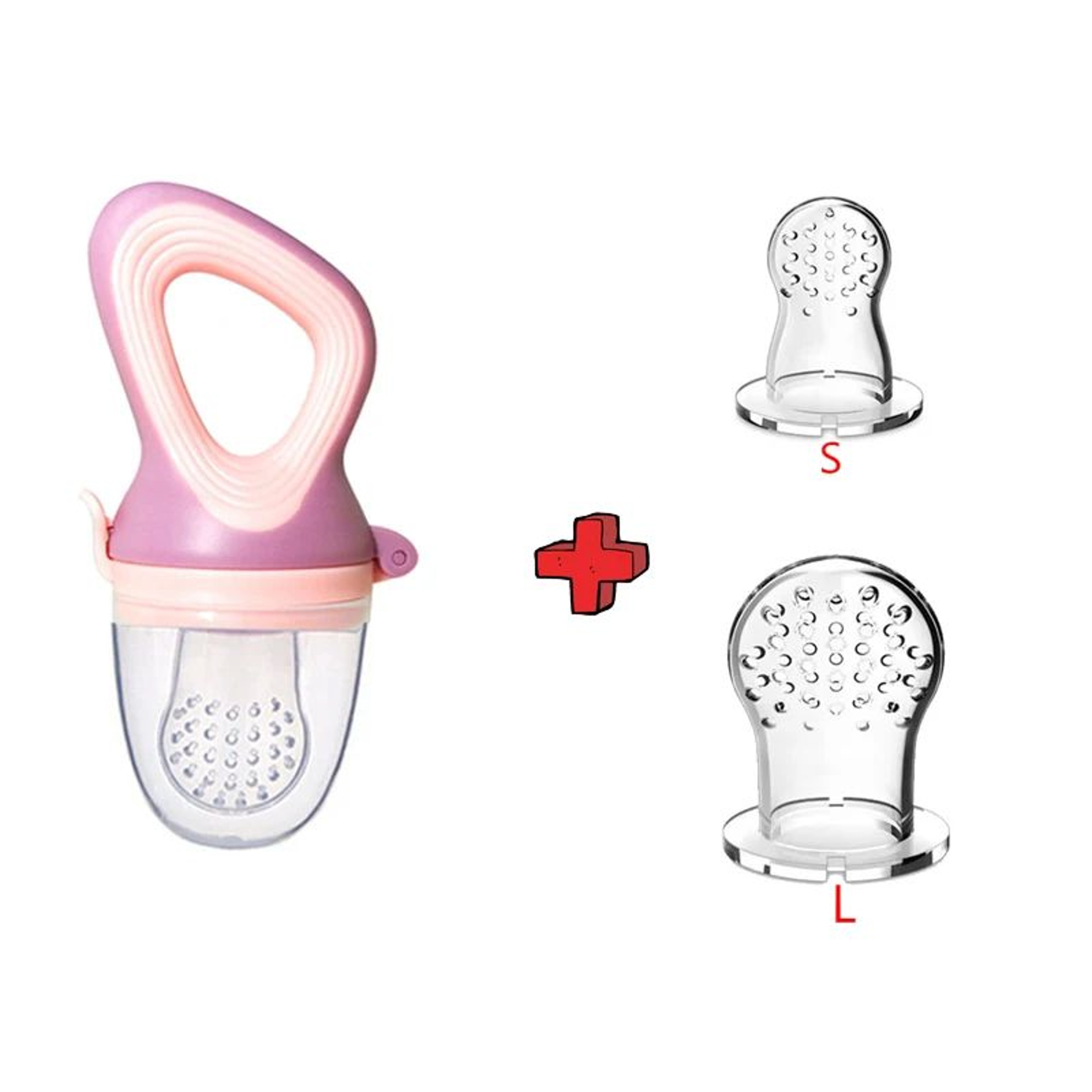 5in1 Baby Fruit Feeder  Teething Pacifier Set  Silicone Mesh Food Feeder With Interchangeable Nippl 12