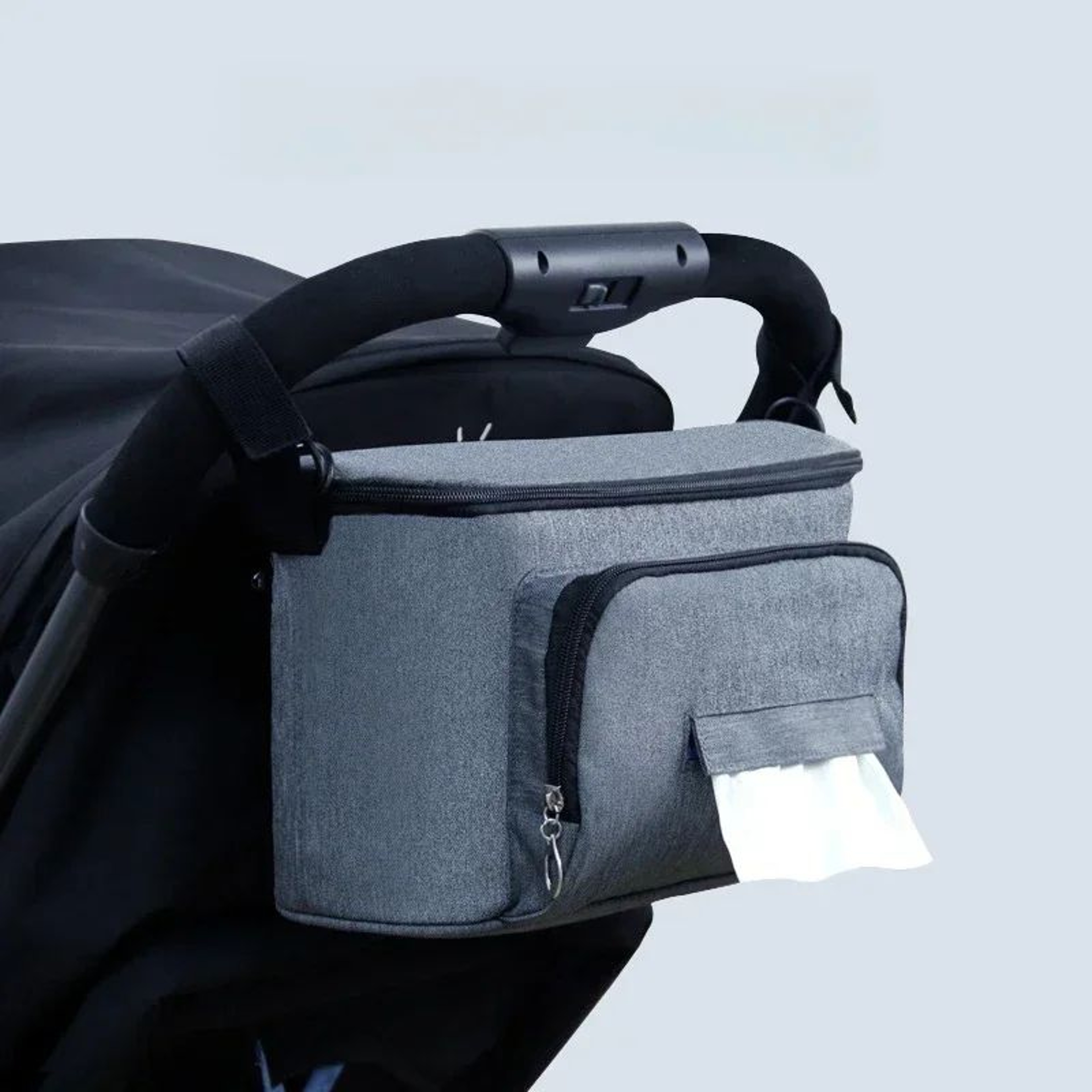 Large Capacity Stroller Organizer Bag  Travel Hanging Diaper Bag With Bottle Holders For Baby Prams 5