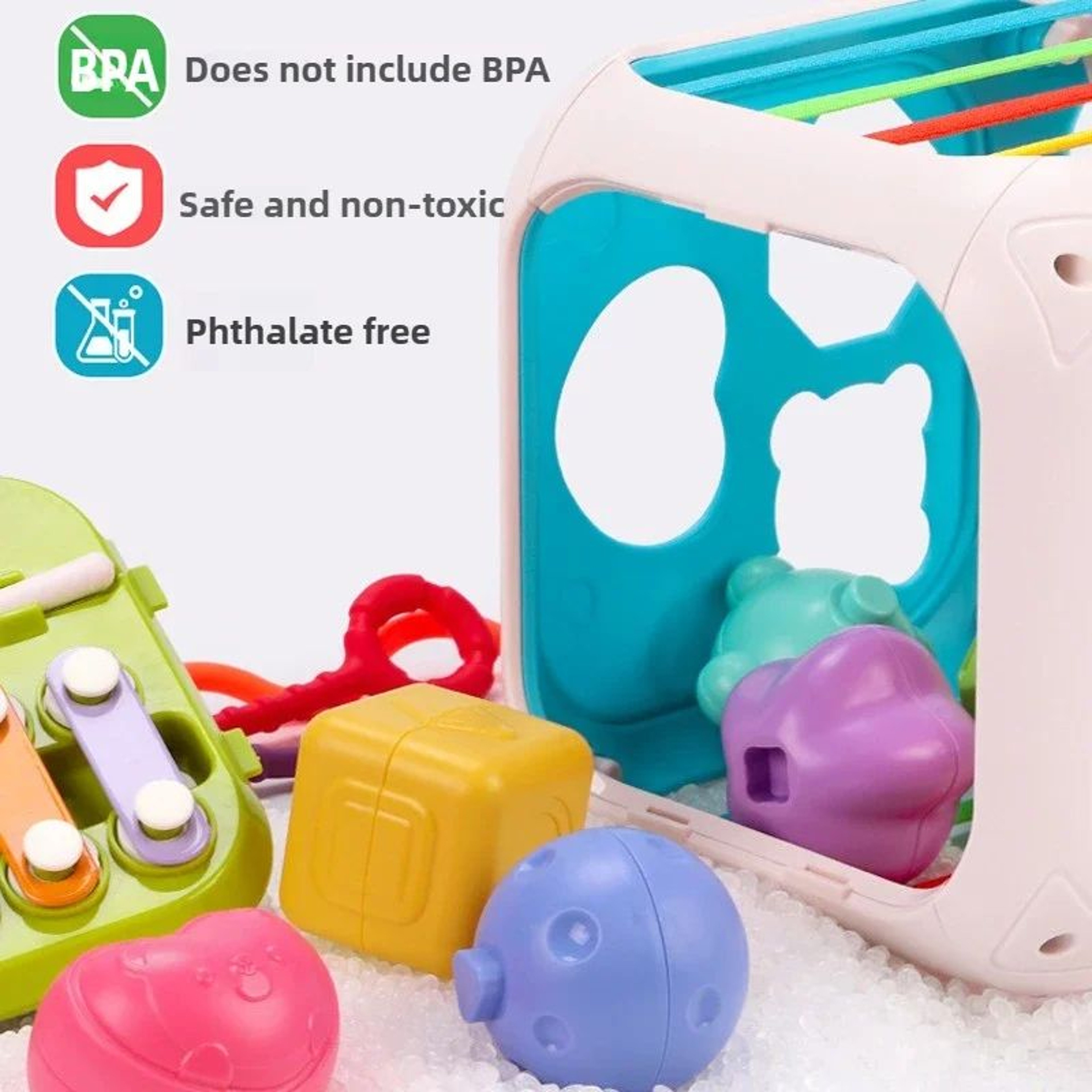 Montessori Sensory Learning Toy For Babies 012 Months  Colorful Sorting Blocks For Early Developmen 4