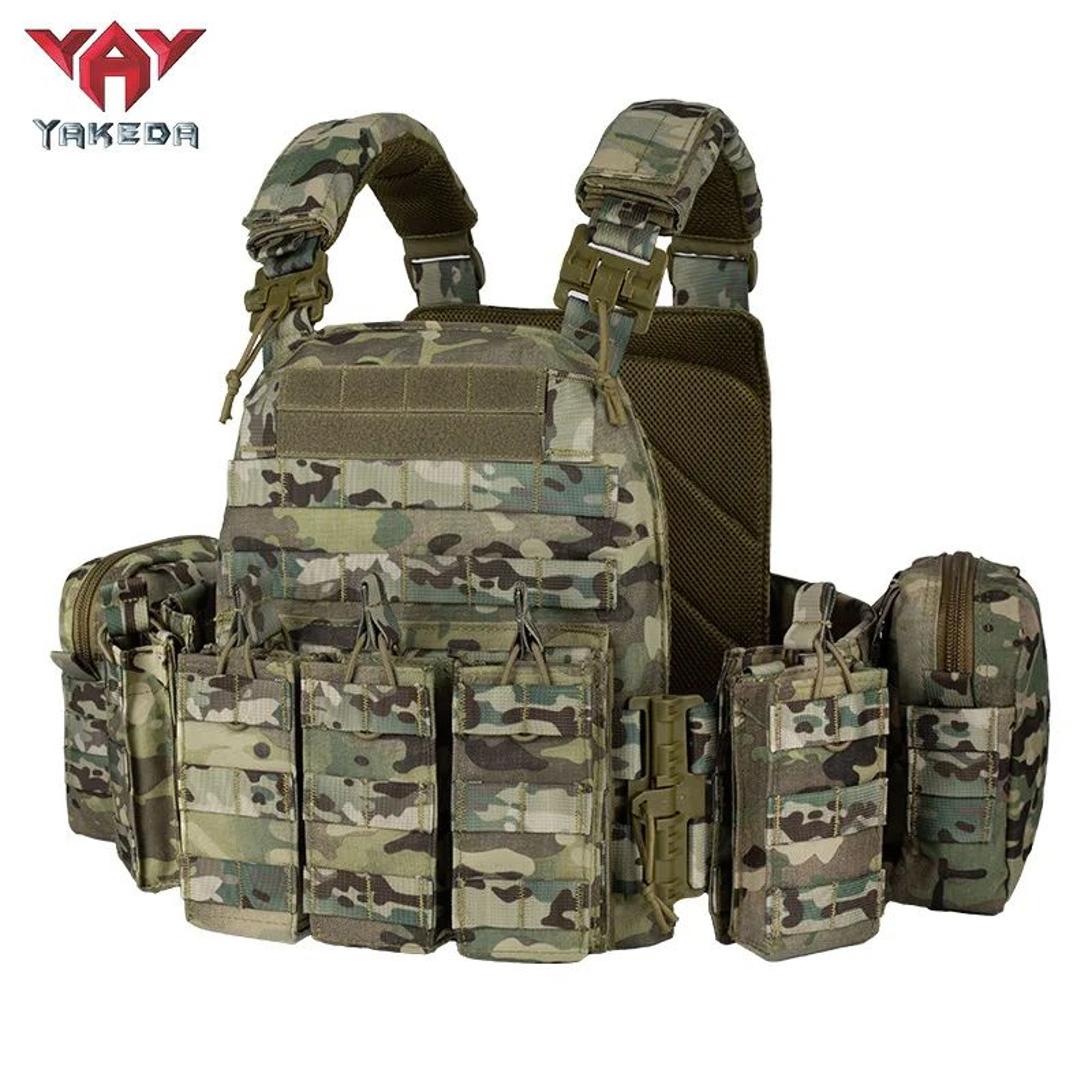 YAKEDA QuickRelease Tactical Training Vest  Breathable WearResistant MOLLE Expandable Vest 8