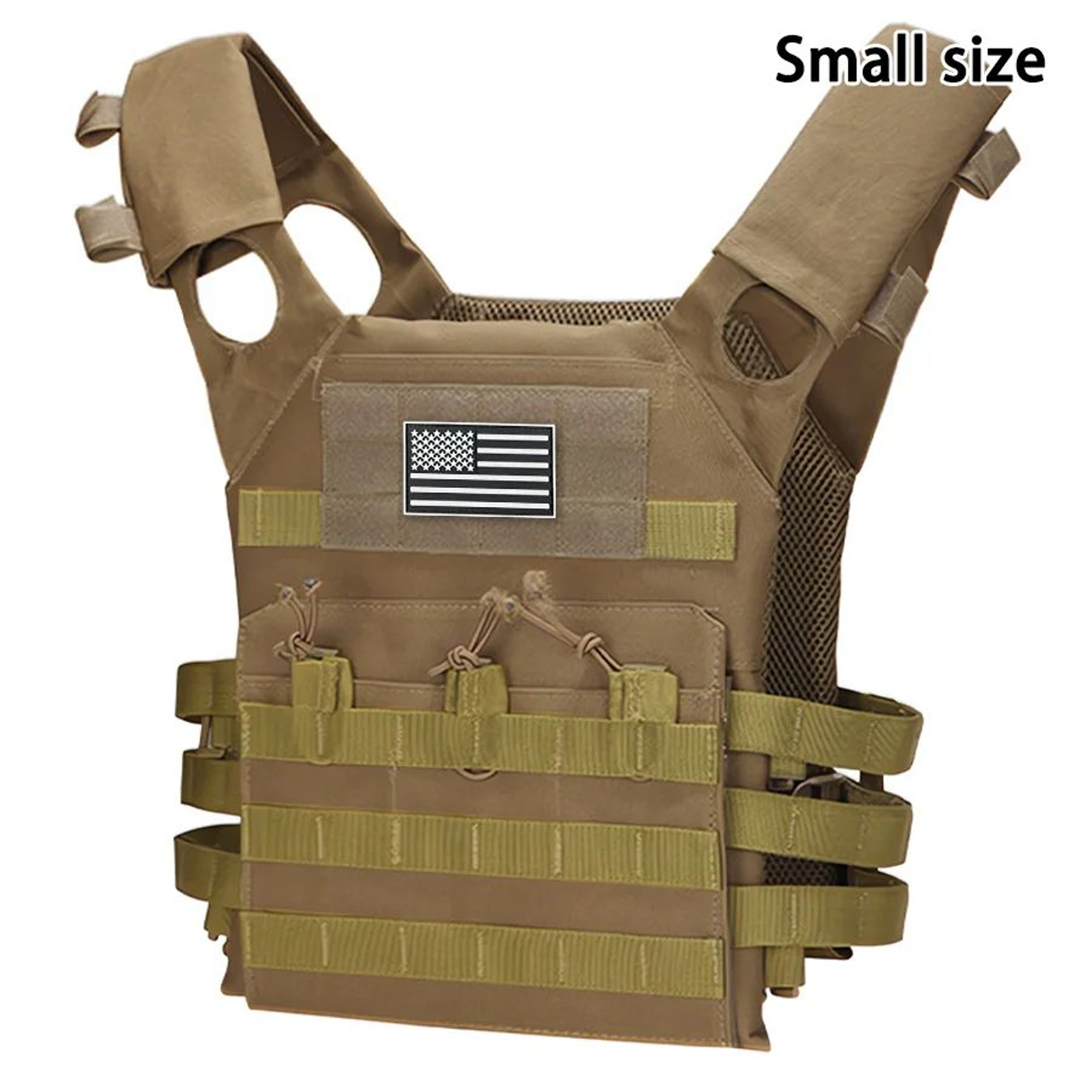 MOLLE Tactical Training JPC Vest  Lightweight Multifunctional Outdoor Vest With US Flag Patch 9