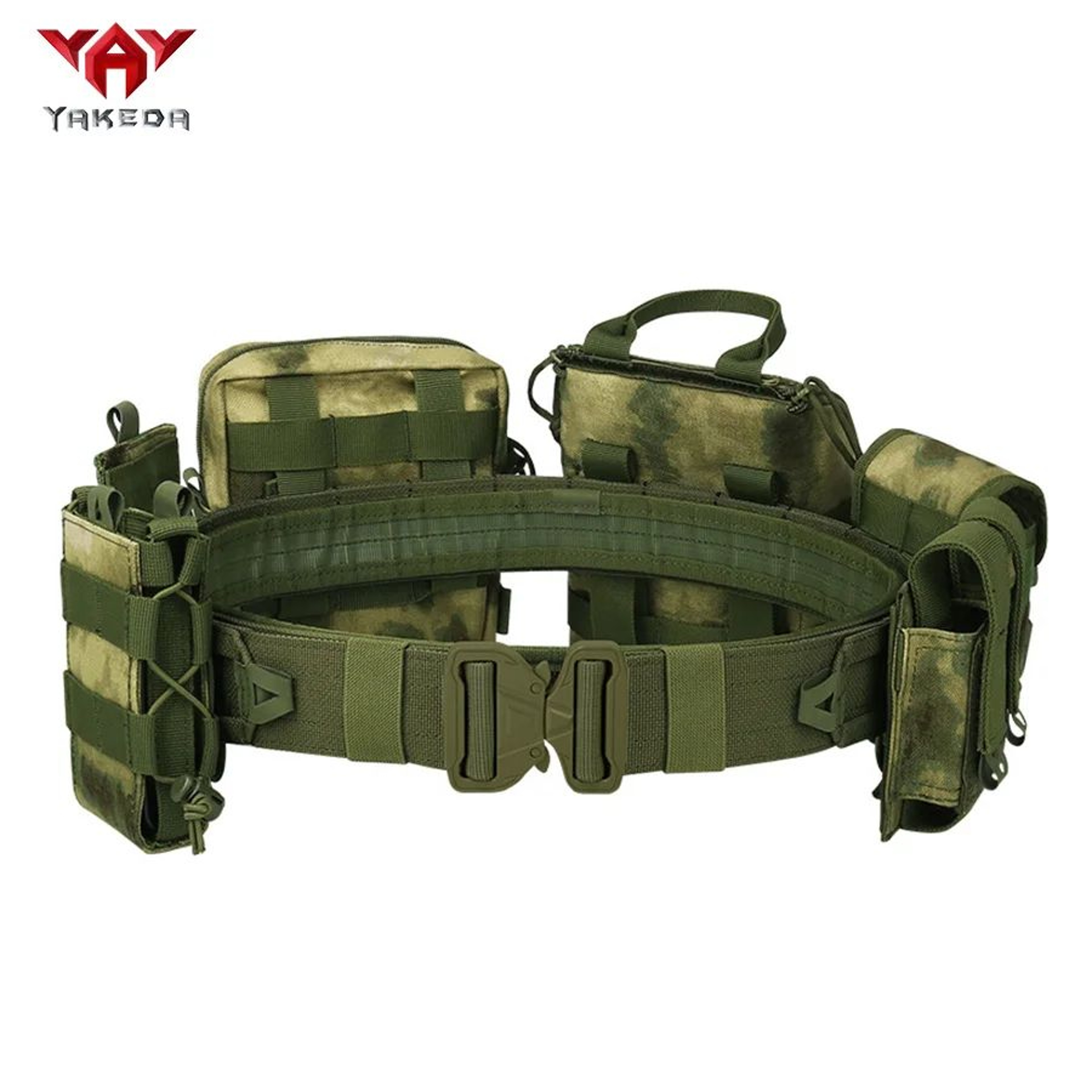 YAKEDA Tactical Training Belt Set  Adjustable Detachable 8Piece Outdoor Patrol Gear 10