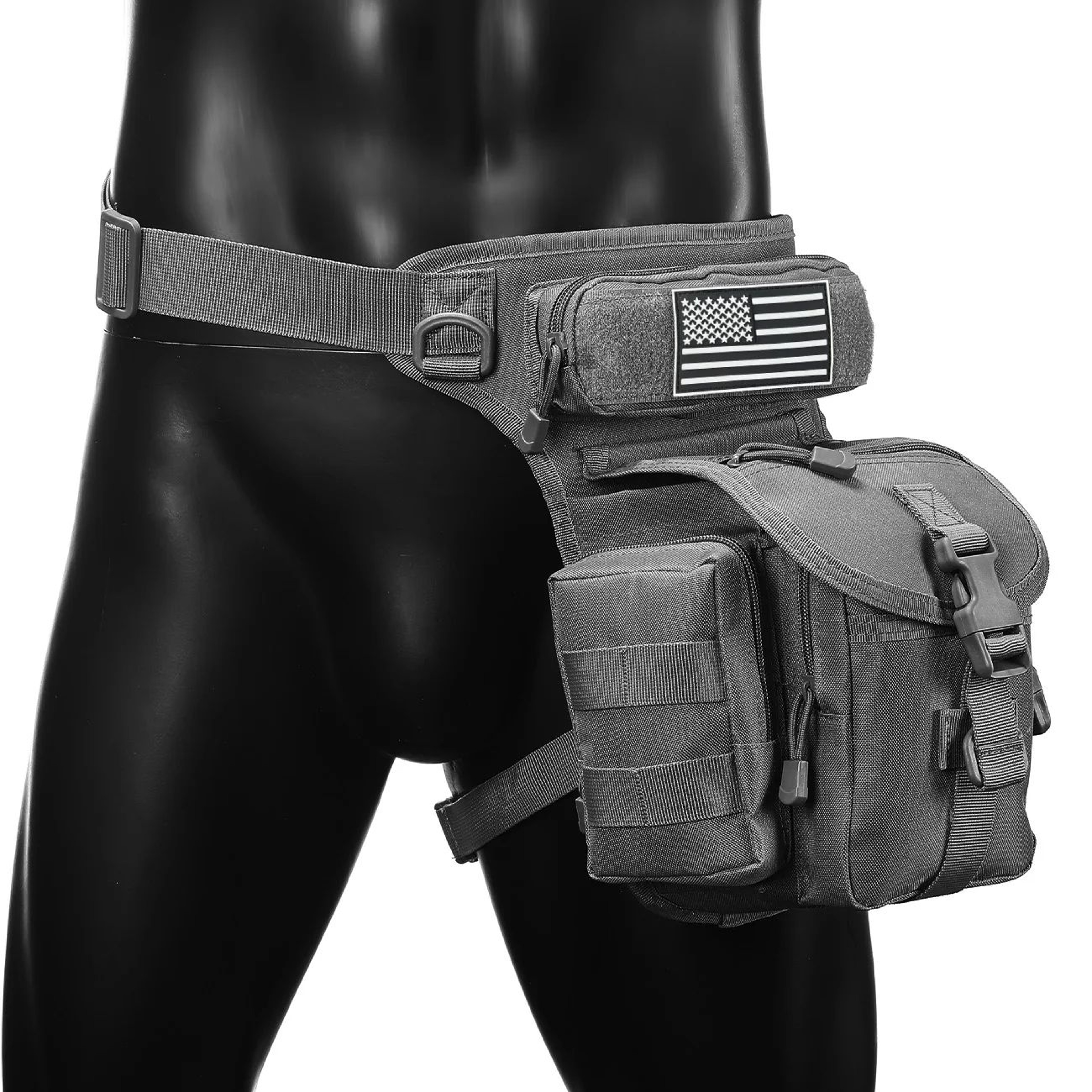 Oxford Cloth Camouflage Tactical Crossbody Leg Bag  Waterproof SingleShoulder Photography  Sports S 7