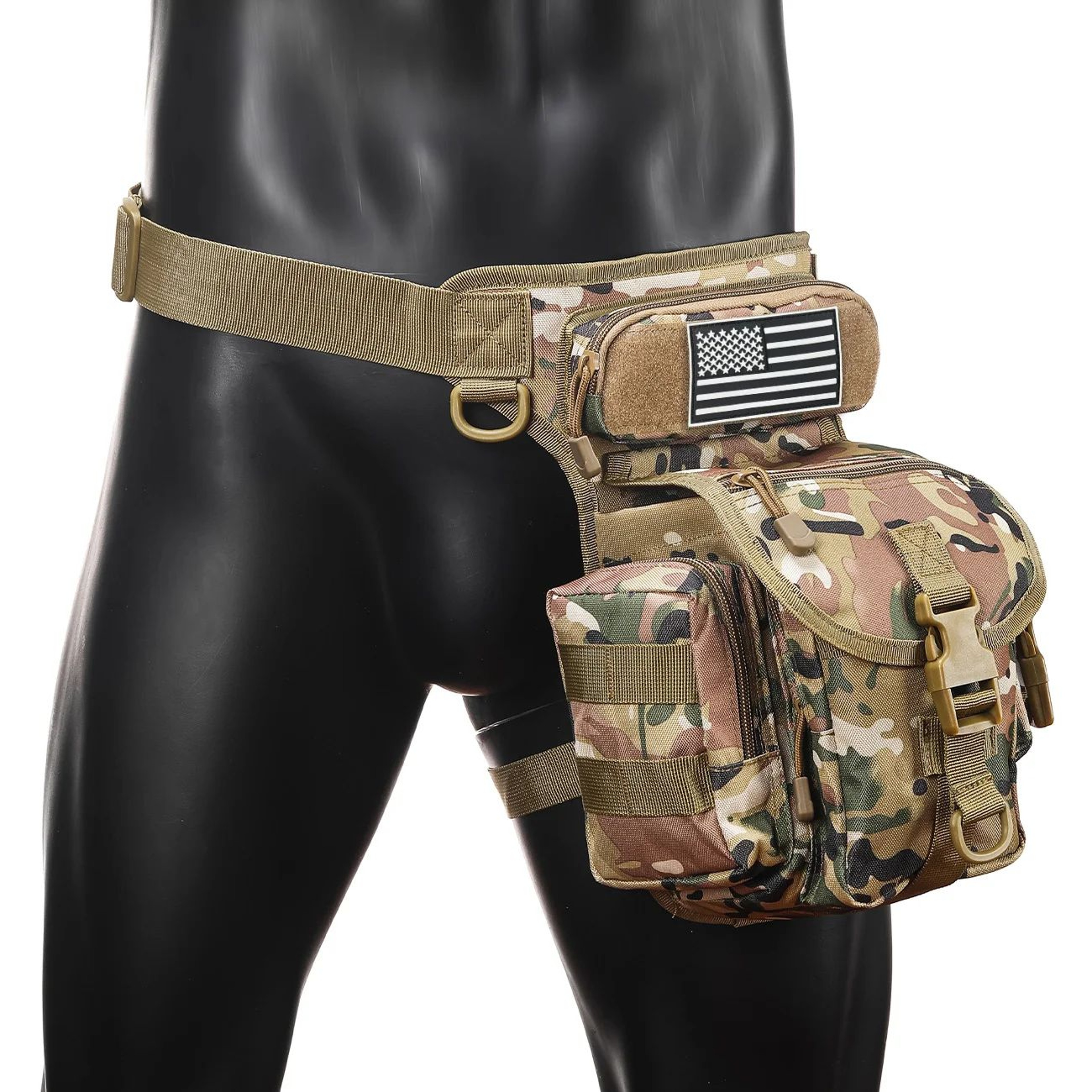 Oxford Cloth Camouflage Tactical Crossbody Leg Bag  Waterproof SingleShoulder Photography  Sports S 10