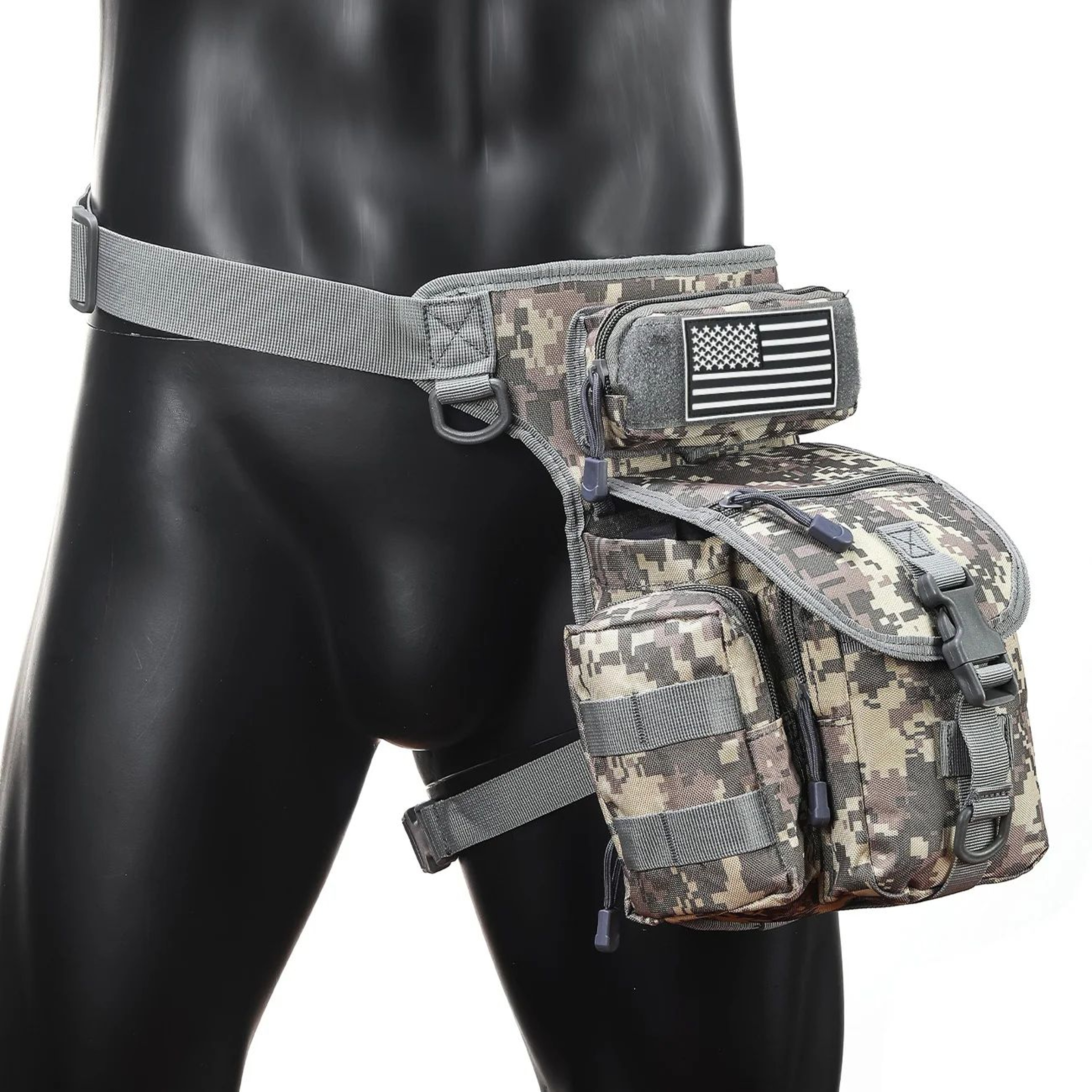 Oxford Cloth Camouflage Tactical Crossbody Leg Bag  Waterproof SingleShoulder Photography  Sports S 11