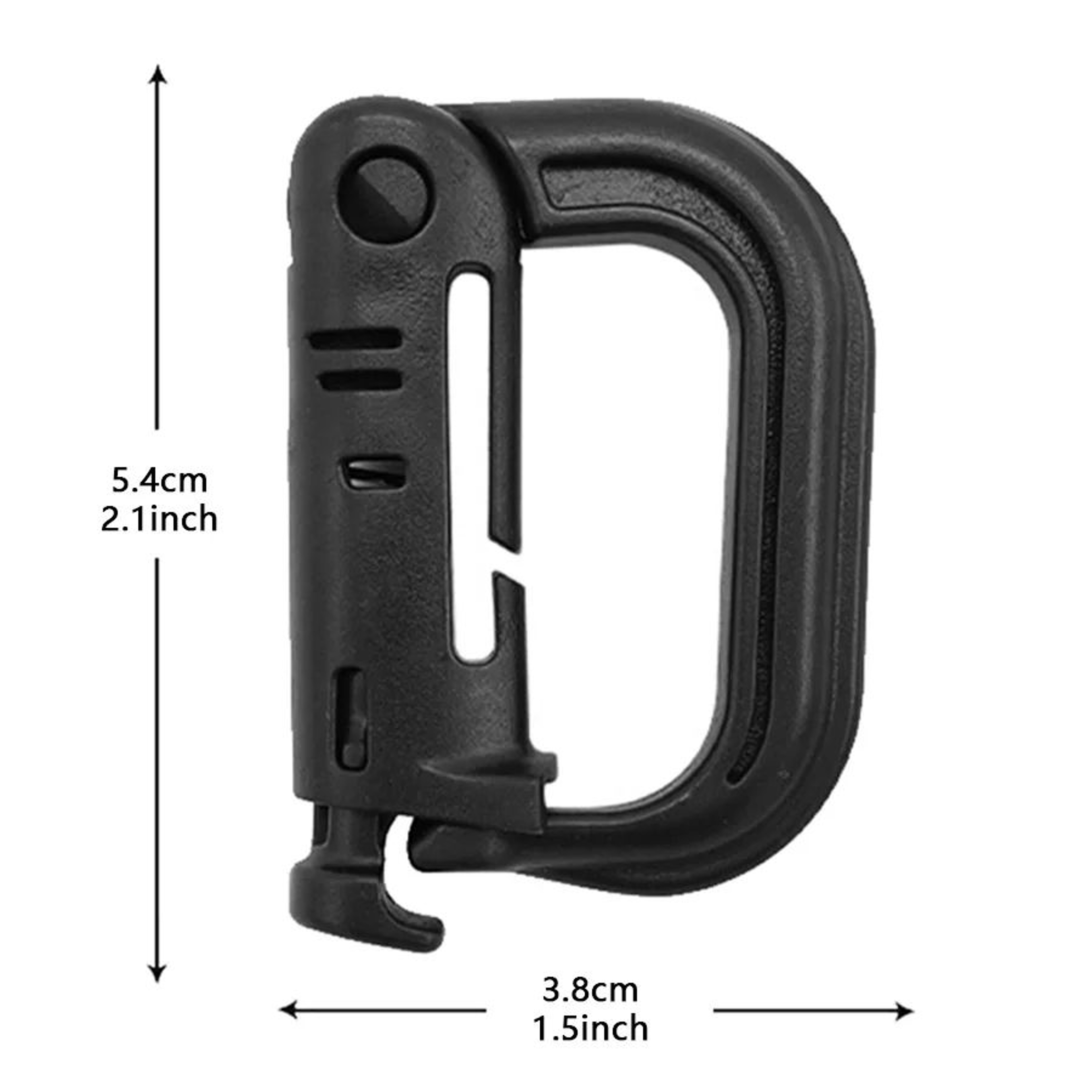 HeavyDuty Mountaineering DType Buckle  Outdoor Climbing Hiking  Camping Gear Clip 3