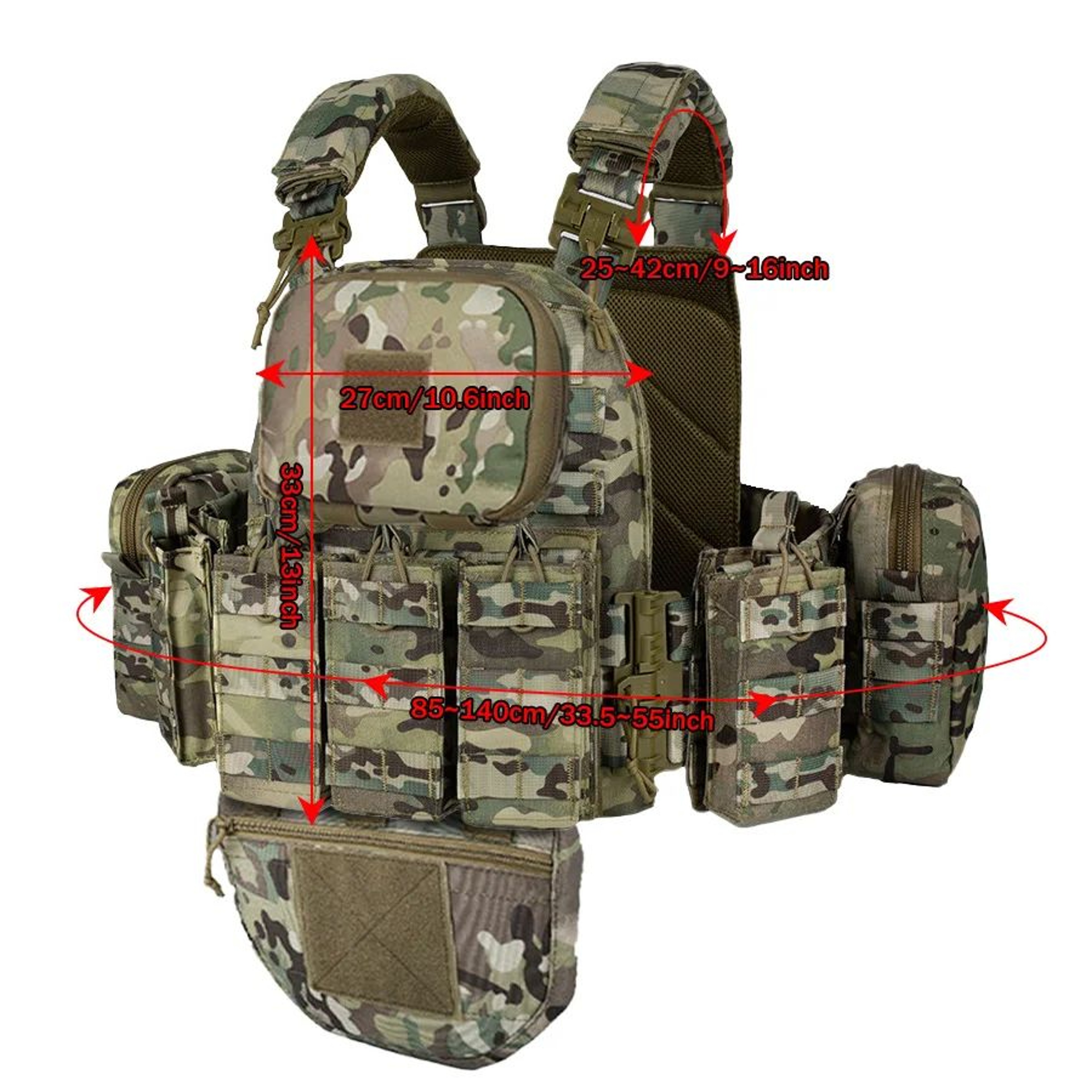 QuickRelease Tactical Training Vest  MOLLE Multifunction Outdoor Utility Equipment Vest 4