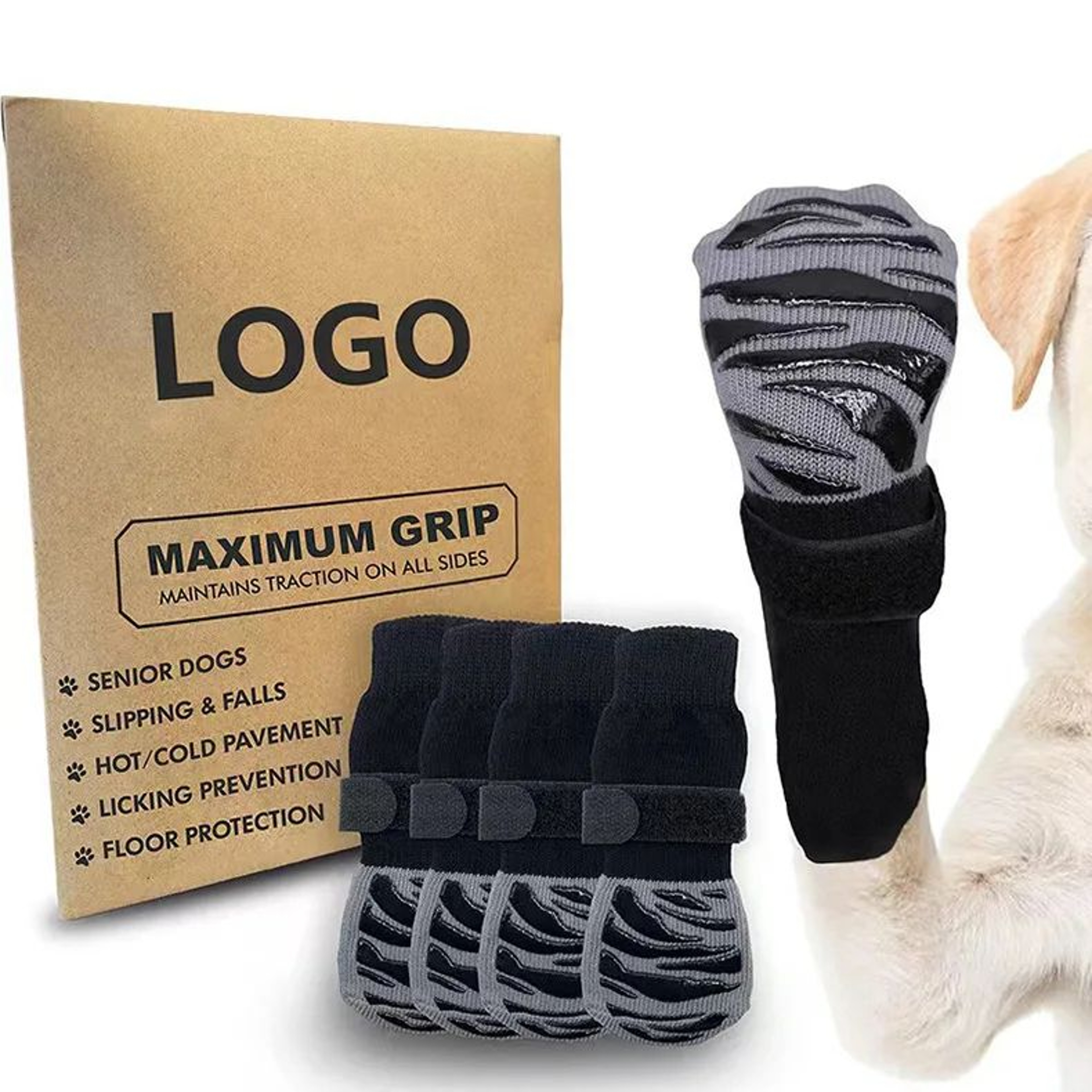 Breathable NonSlip Dog Socks  Waterproof AntiShedding Paw Shoes For Medium  Large Dogs 9