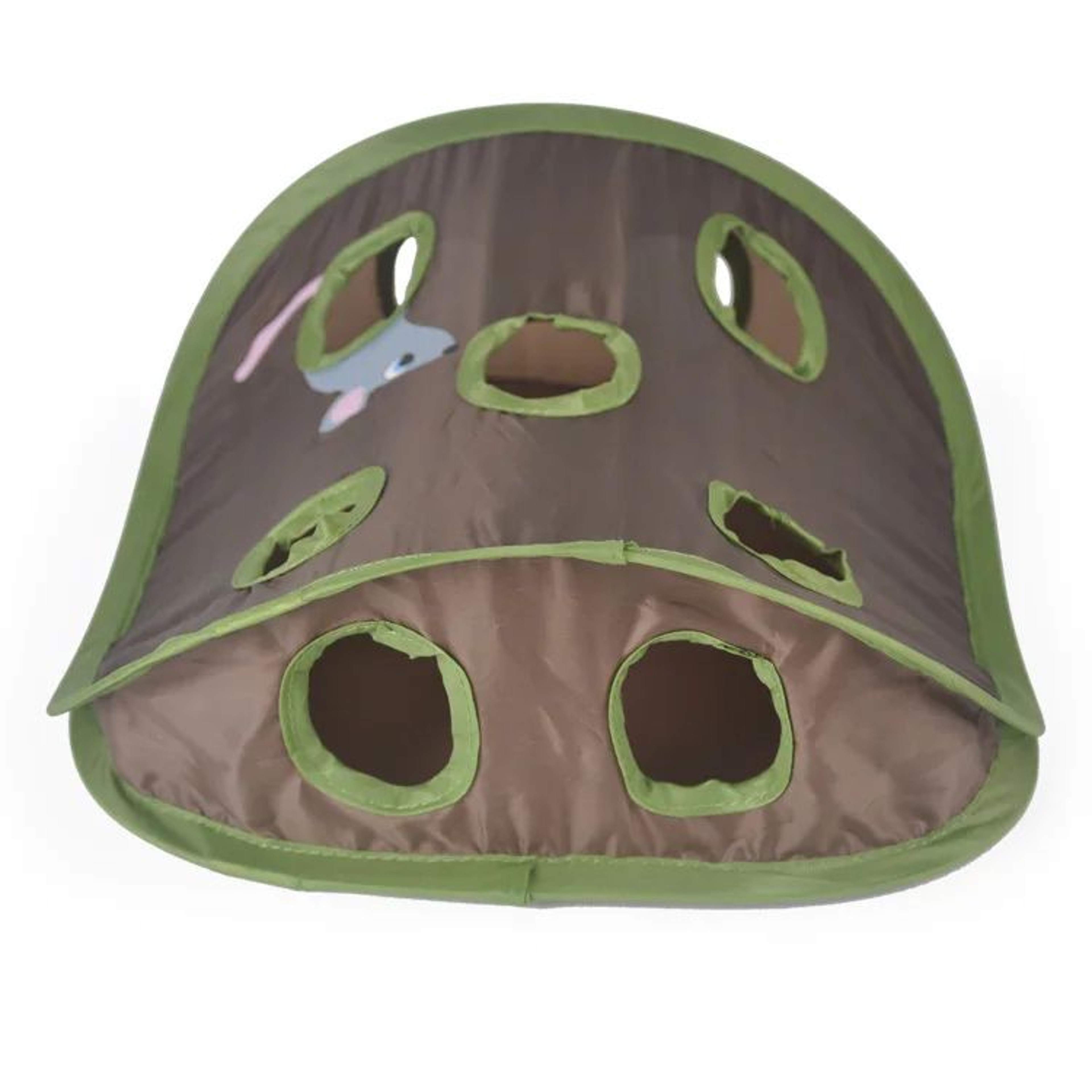Folding 9Hole Cat Tunnel Toy  Interactive Plush Mouse Grab Ball  Bell For Play  Decompression 7