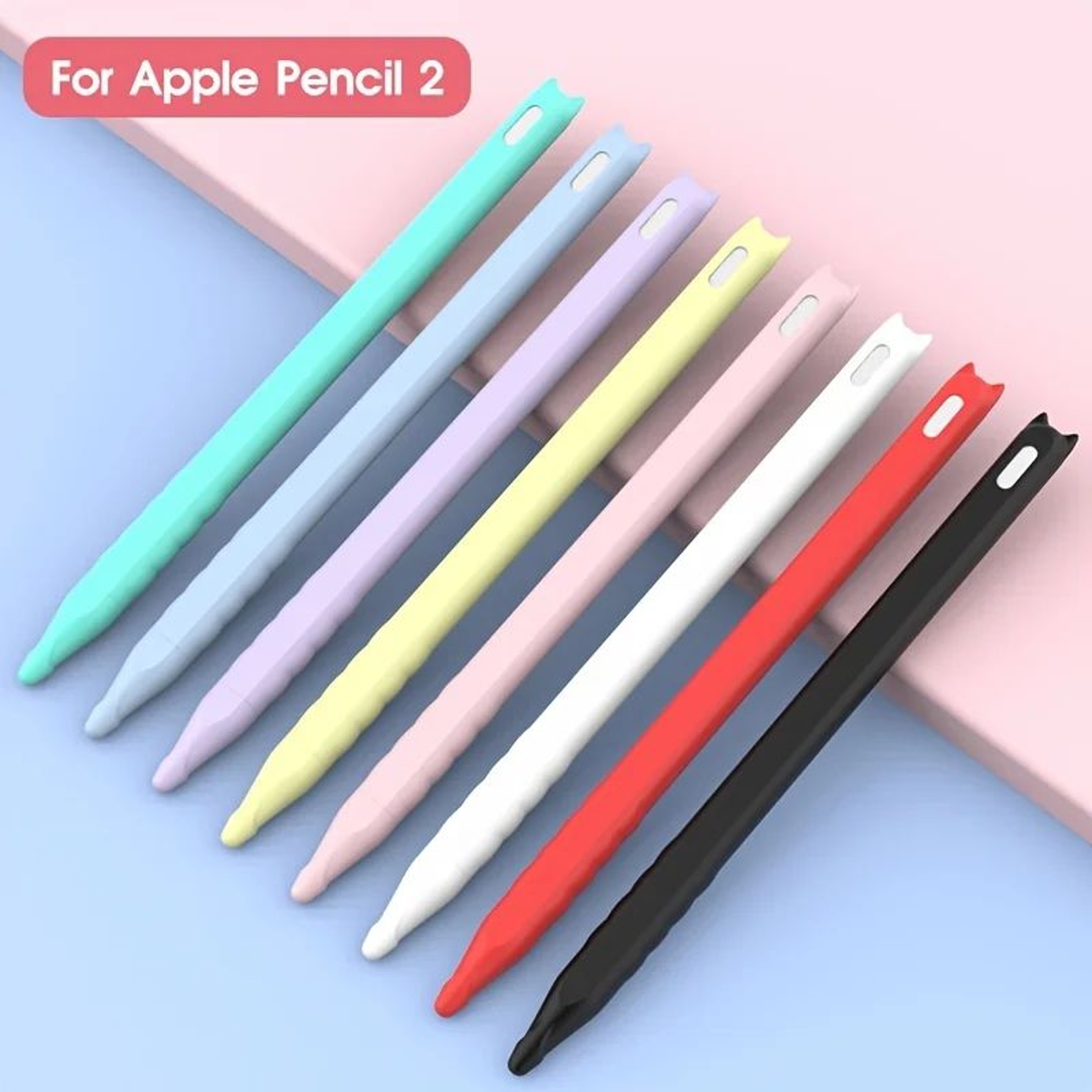 Silicone Apple Pencil 2 Case  AntiSlip  AntiDrop Cartoon Stylus Cover Soft Protective Sleeve 0