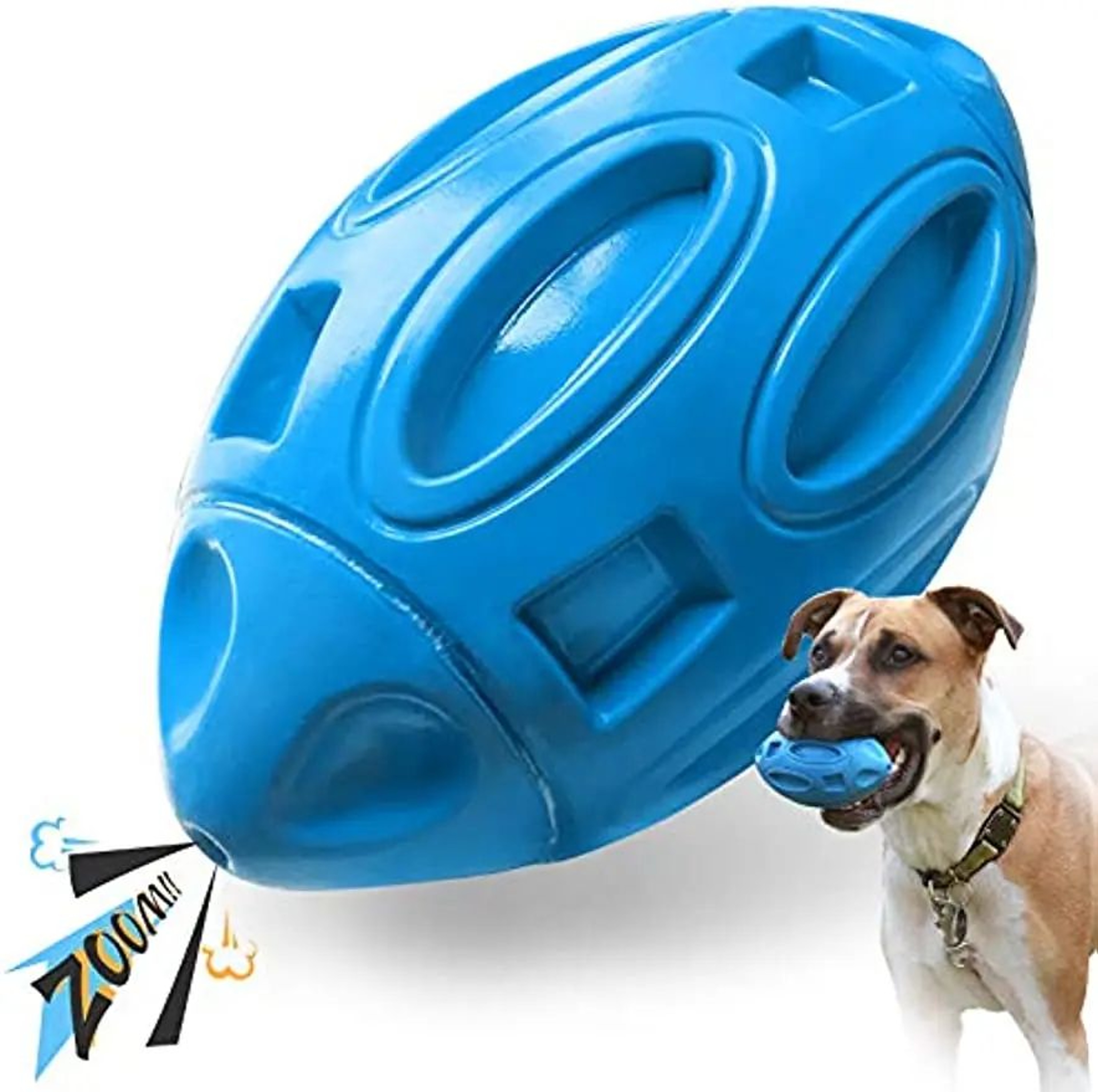 Durable Squeaky Rubber Chew Ball  Teeth Cleaning Toy For Aggressive Chewers Medium  Large Dogs 6
