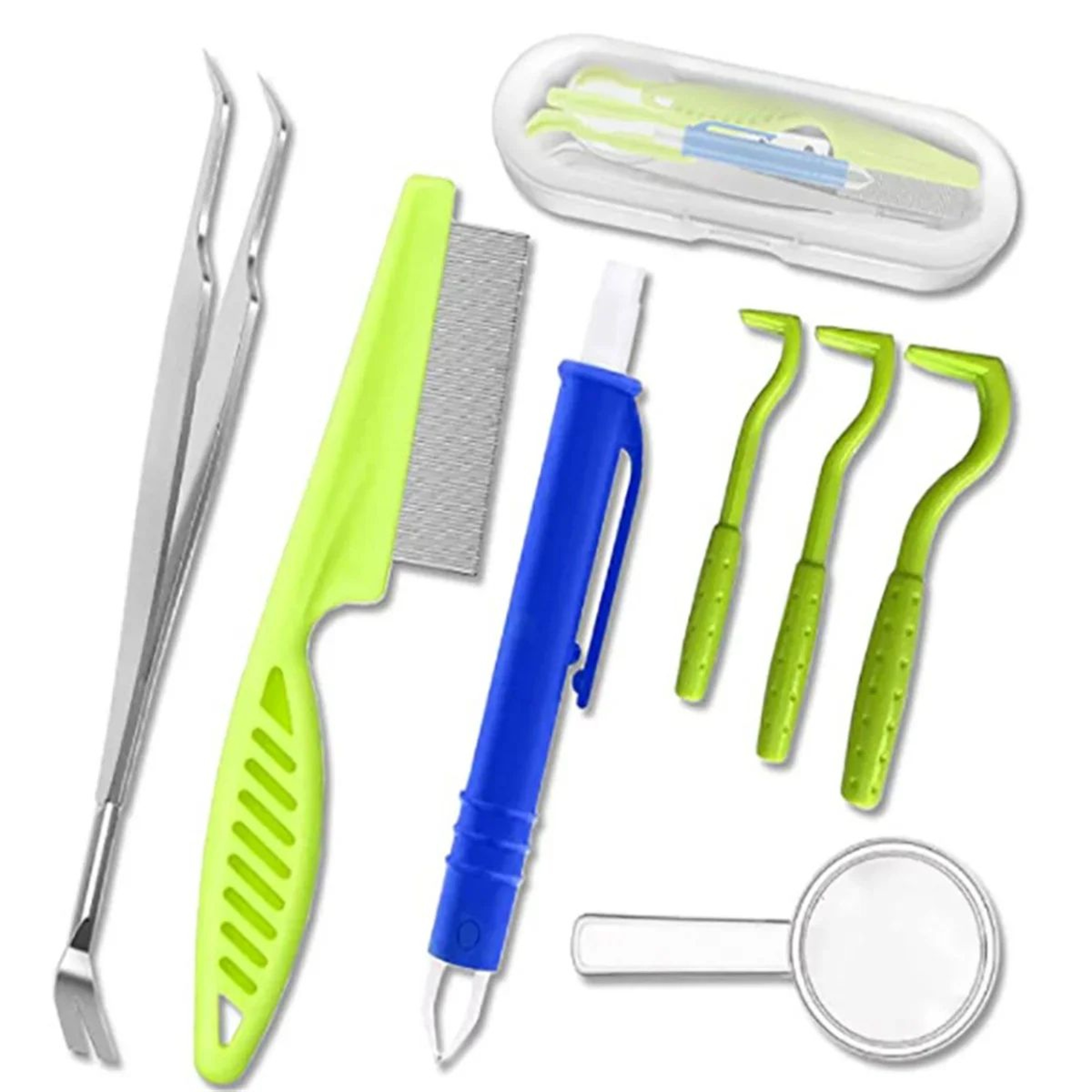 Pet Tick  Flea Removal Kit  EasytoUse Hook Extractor  Tweezers Pliers For Dogs  Cats 12