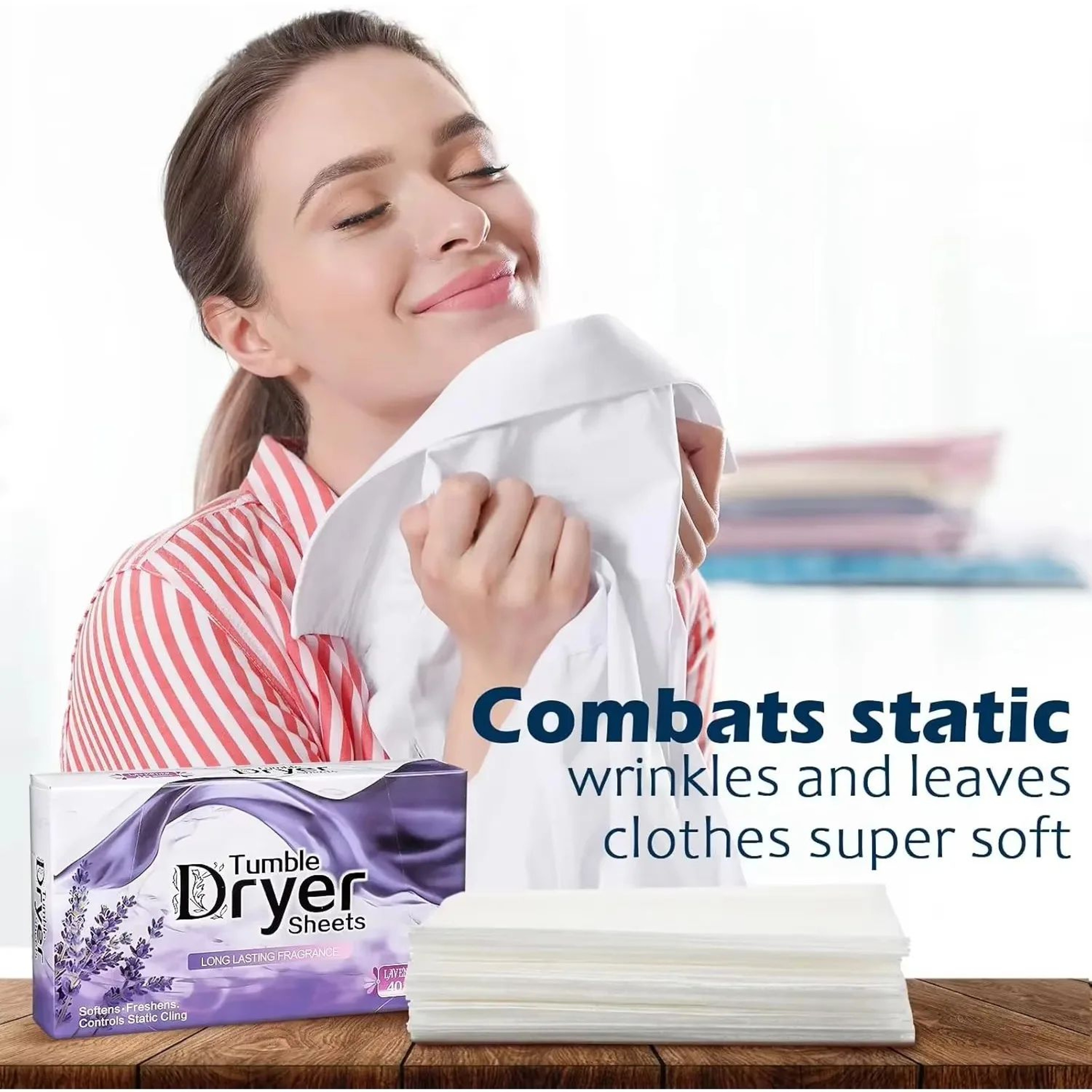 Natural Lavender Dryer Sheets Bulk  PlantBased Fabric Softener  Fresh Scent Laundry Care 3