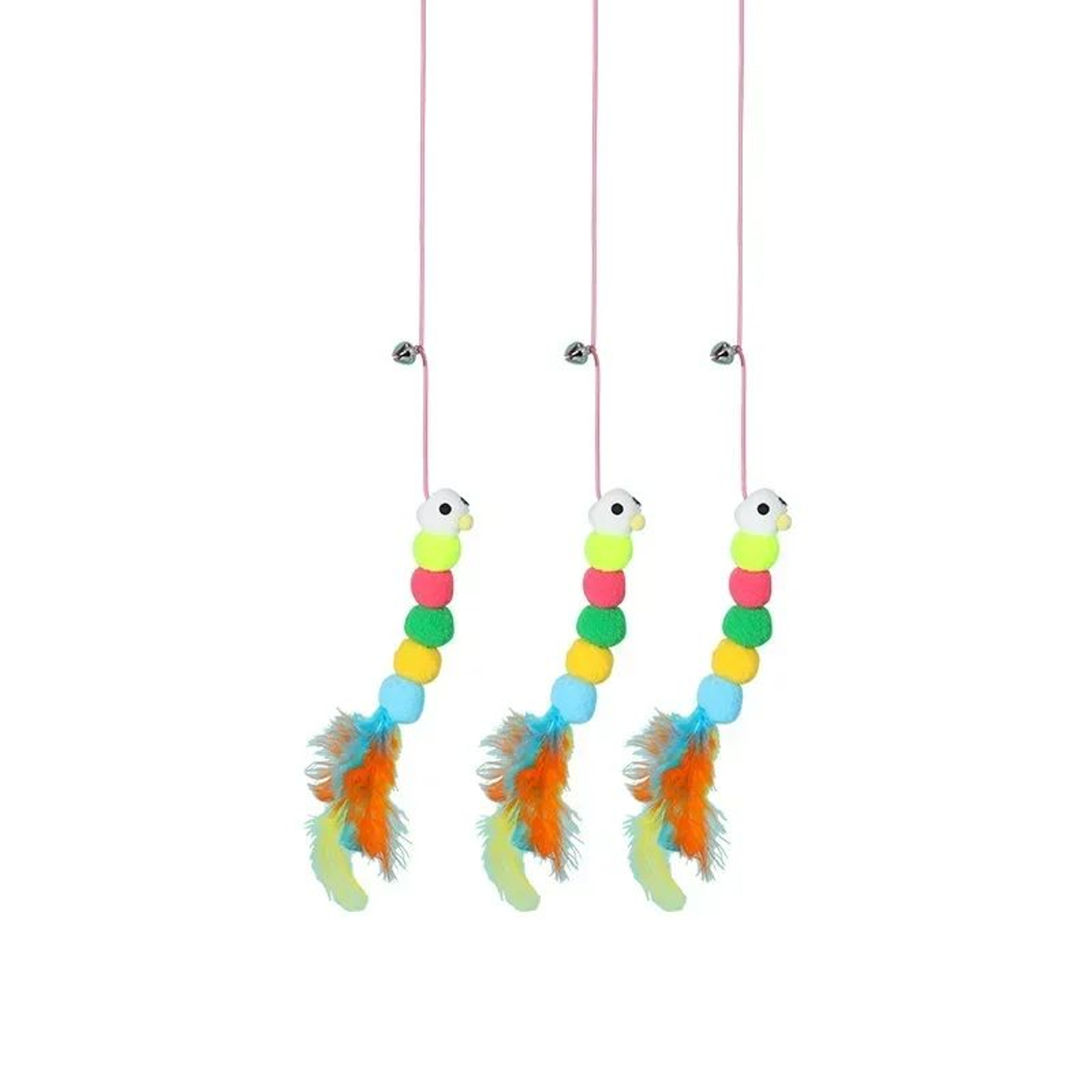 7 Pcs Hanging Cat Toy Set  Sticky Disc Door Teaser With Elastic Rope For Interactive Play 4