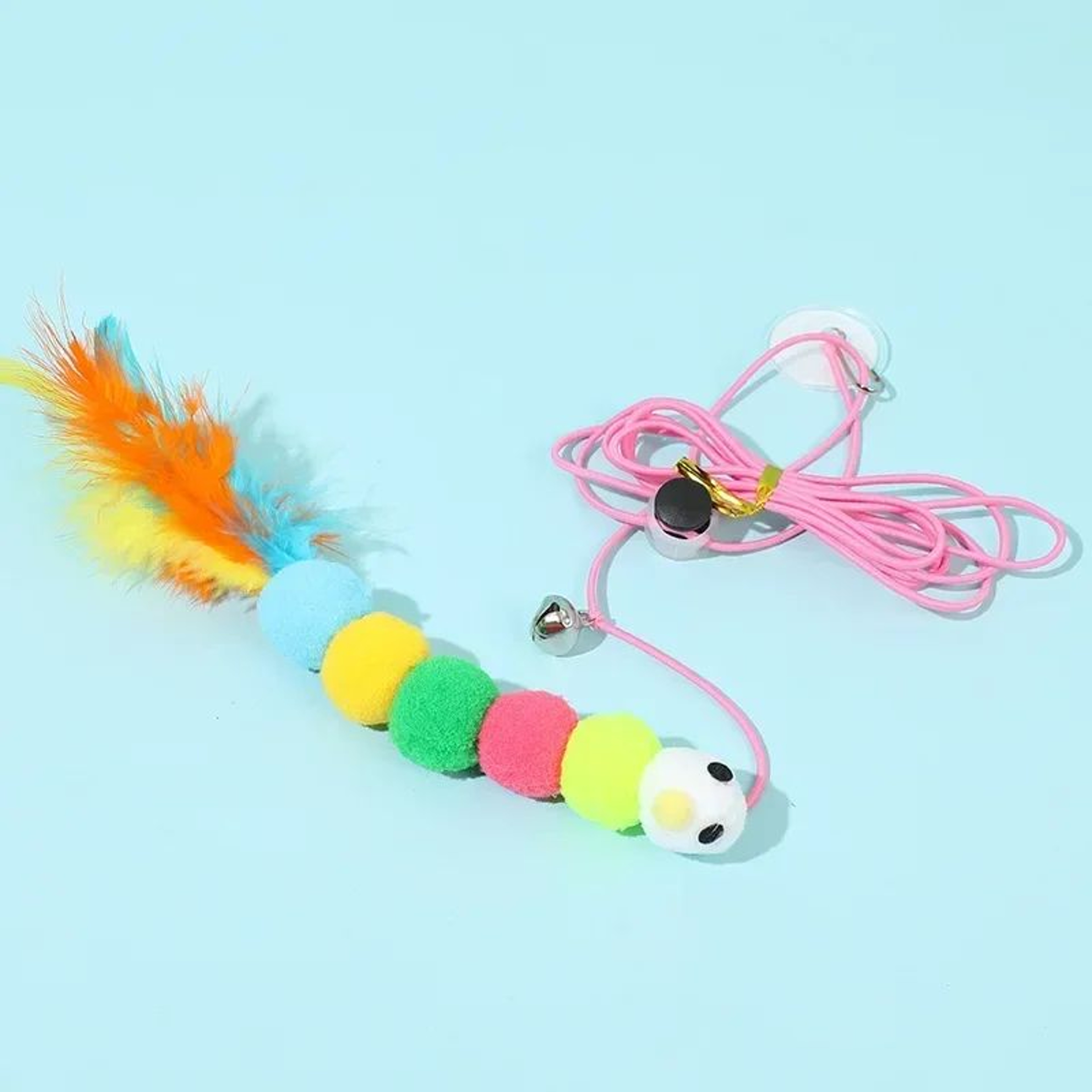 7 Pcs Hanging Cat Toy Set  Sticky Disc Door Teaser With Elastic Rope For Interactive Play 5