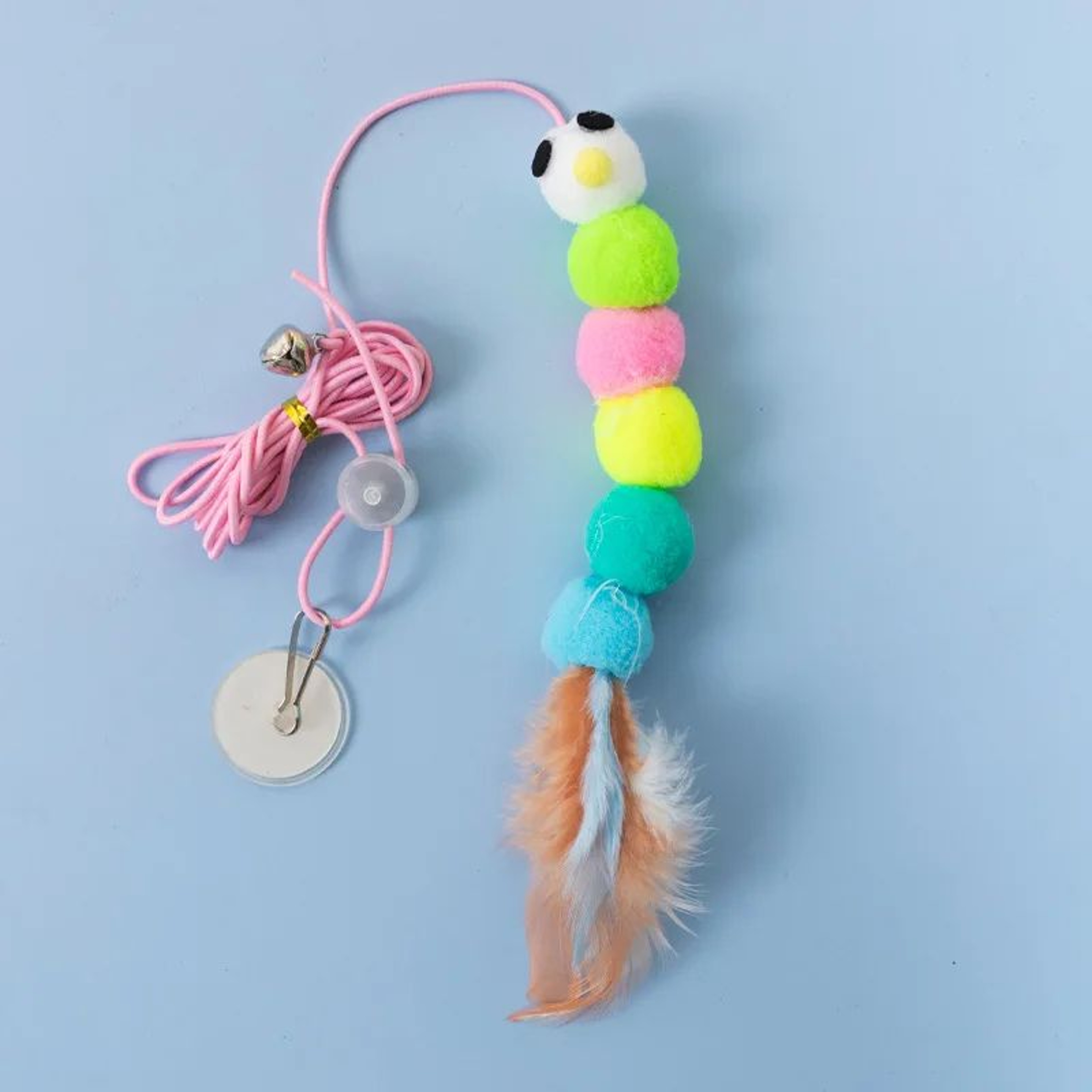 7 Pcs Hanging Cat Toy Set  Sticky Disc Door Teaser With Elastic Rope For Interactive Play 8