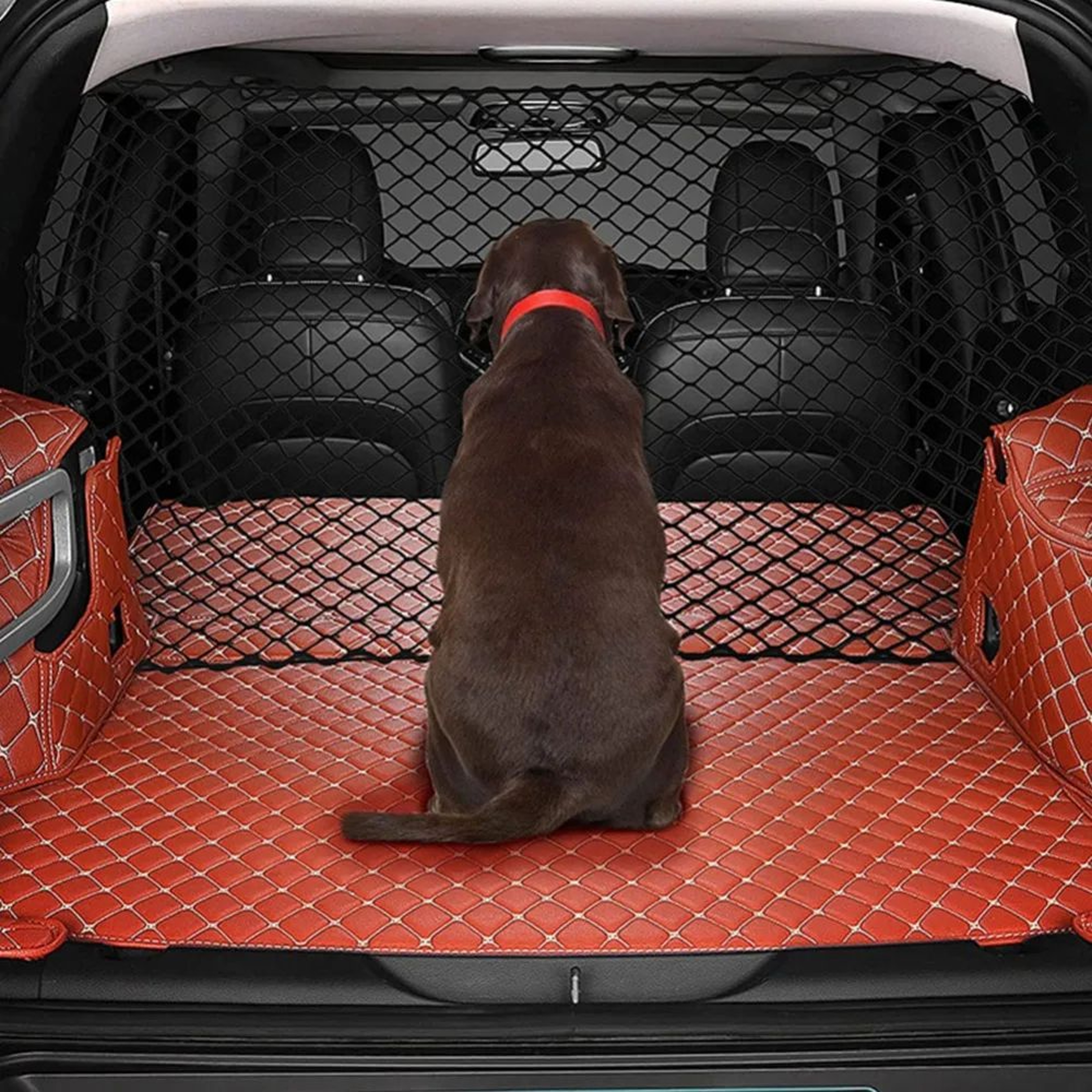 Car Trunk Pet Barrier Net  Sturdy Elastic Dog Safety Fence For Secure Vehicle Separation 2