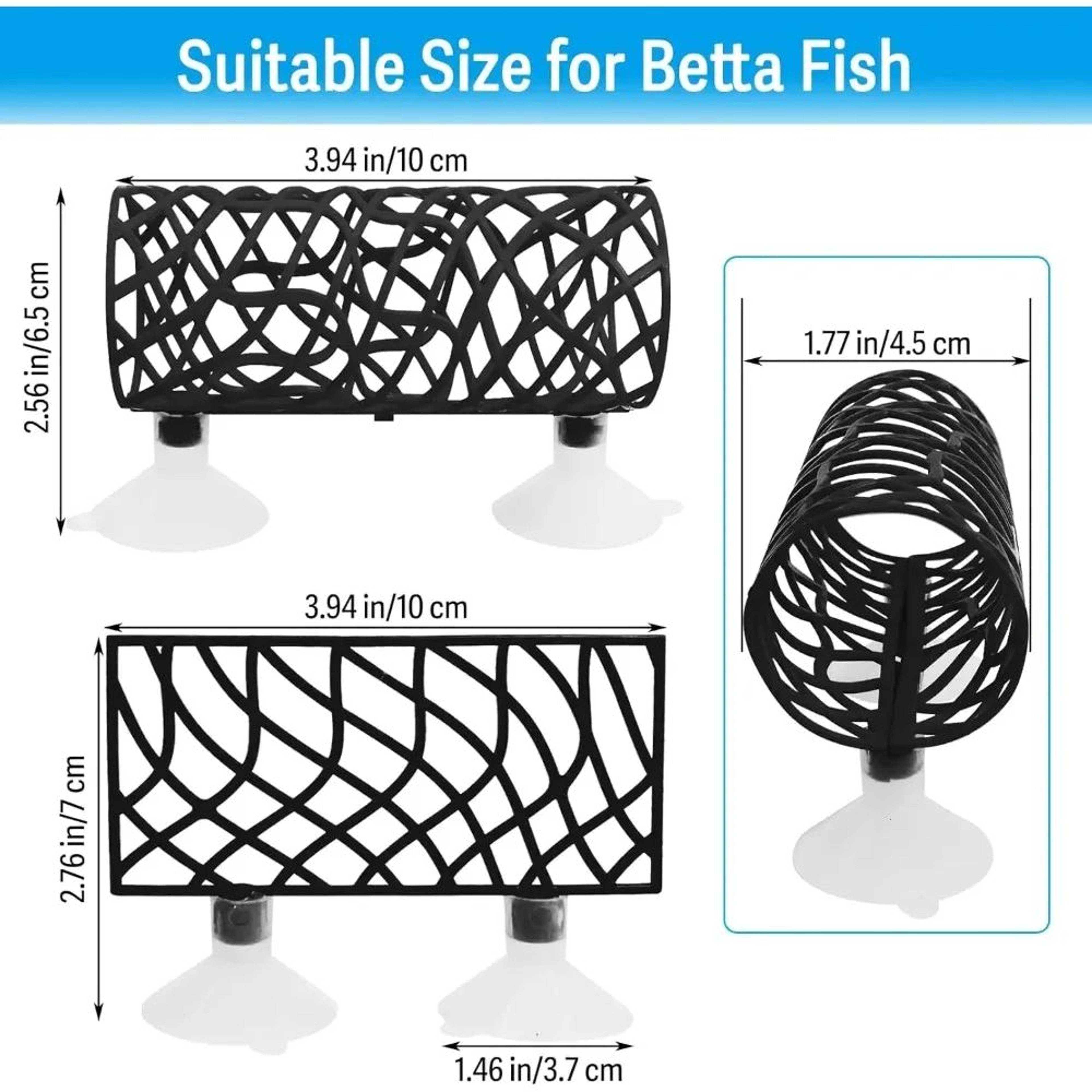 Betta Fish Cave Hideout With Hammock  Hollow Tunnel Aquarium Decoration For Shrimp  Crayfish 1