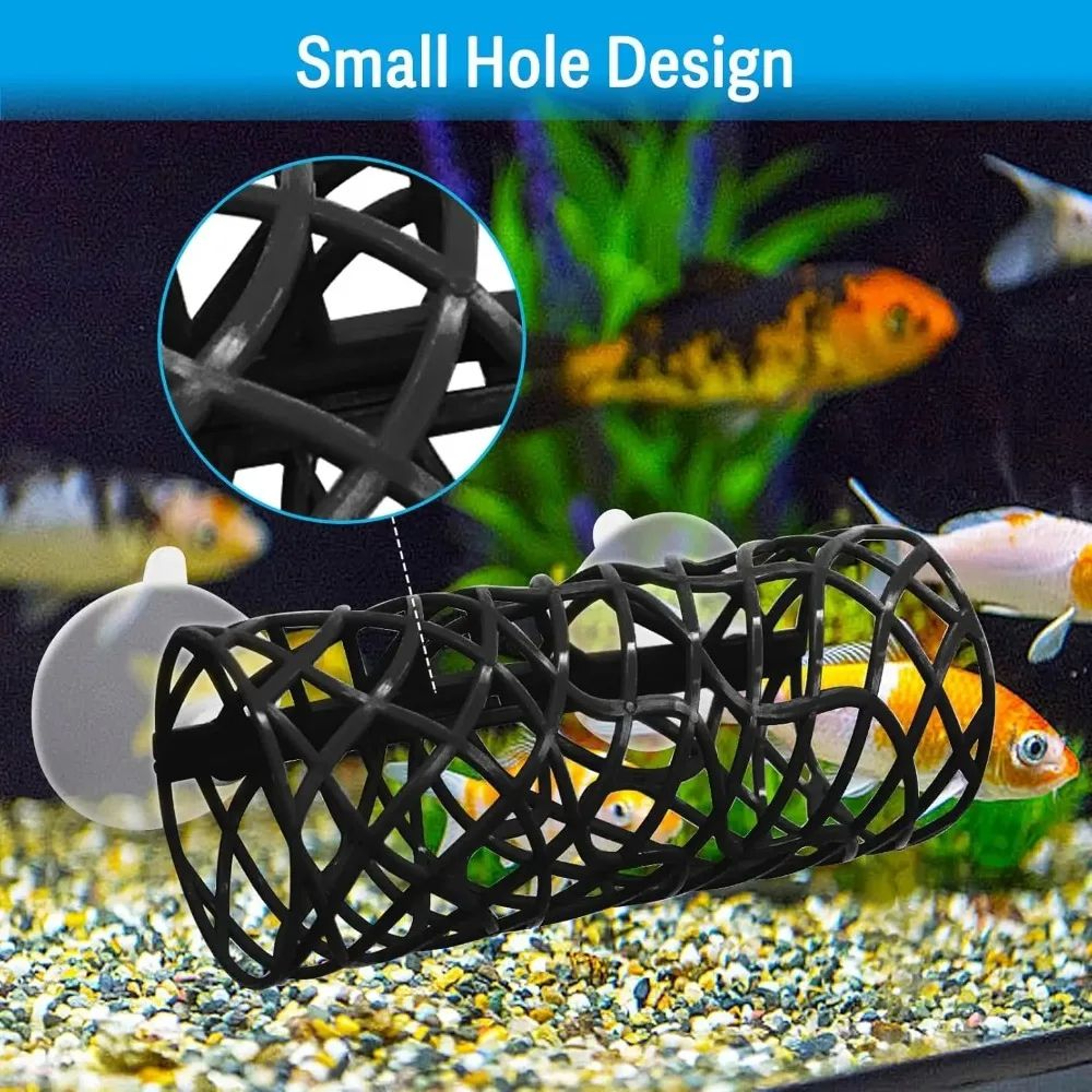 Betta Fish Cave Hideout With Hammock  Hollow Tunnel Aquarium Decoration For Shrimp  Crayfish 3