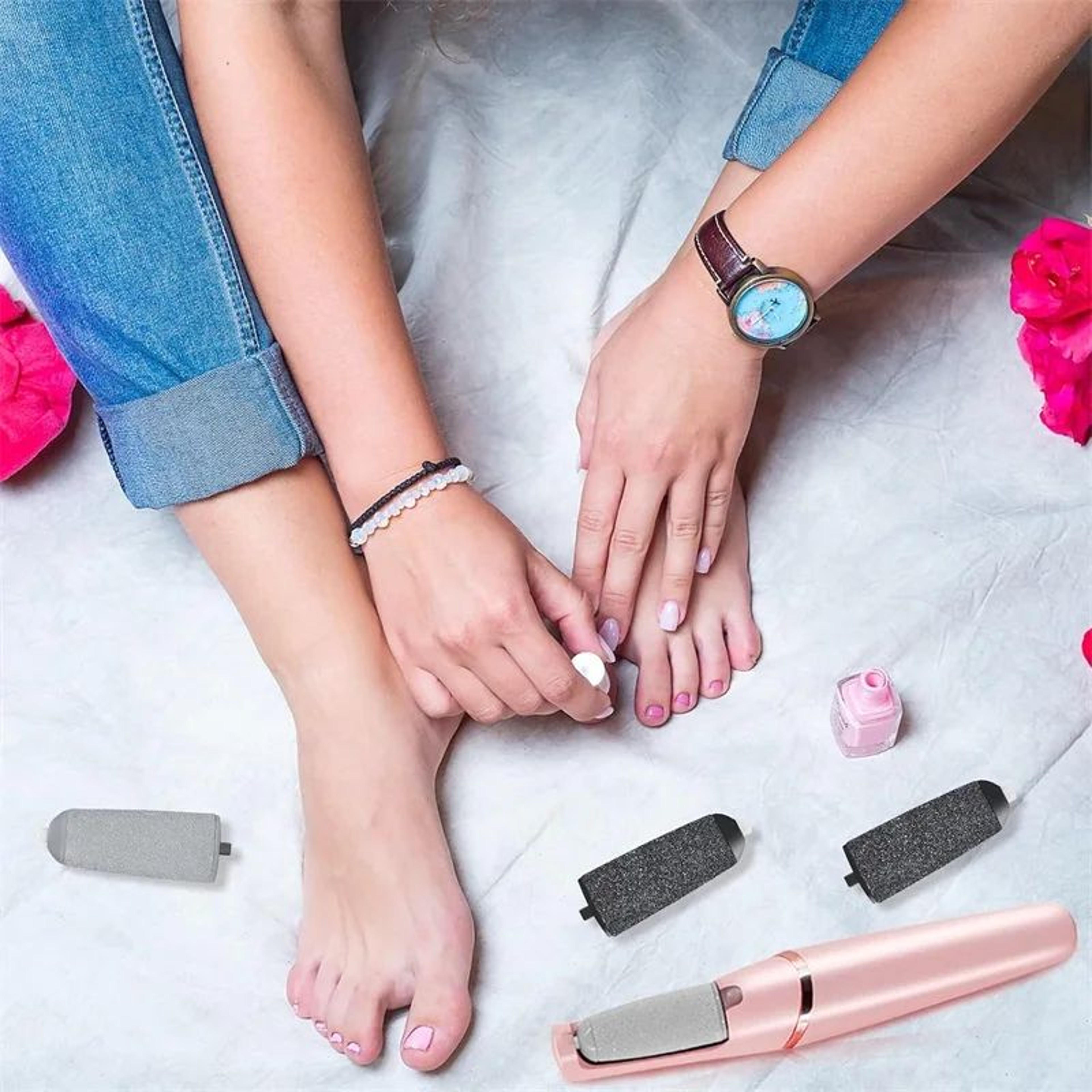 8 Pcs Electric Foot File Roller Head Replacements Pedicure Callus Remover Refill Wheels For Heel  D 3