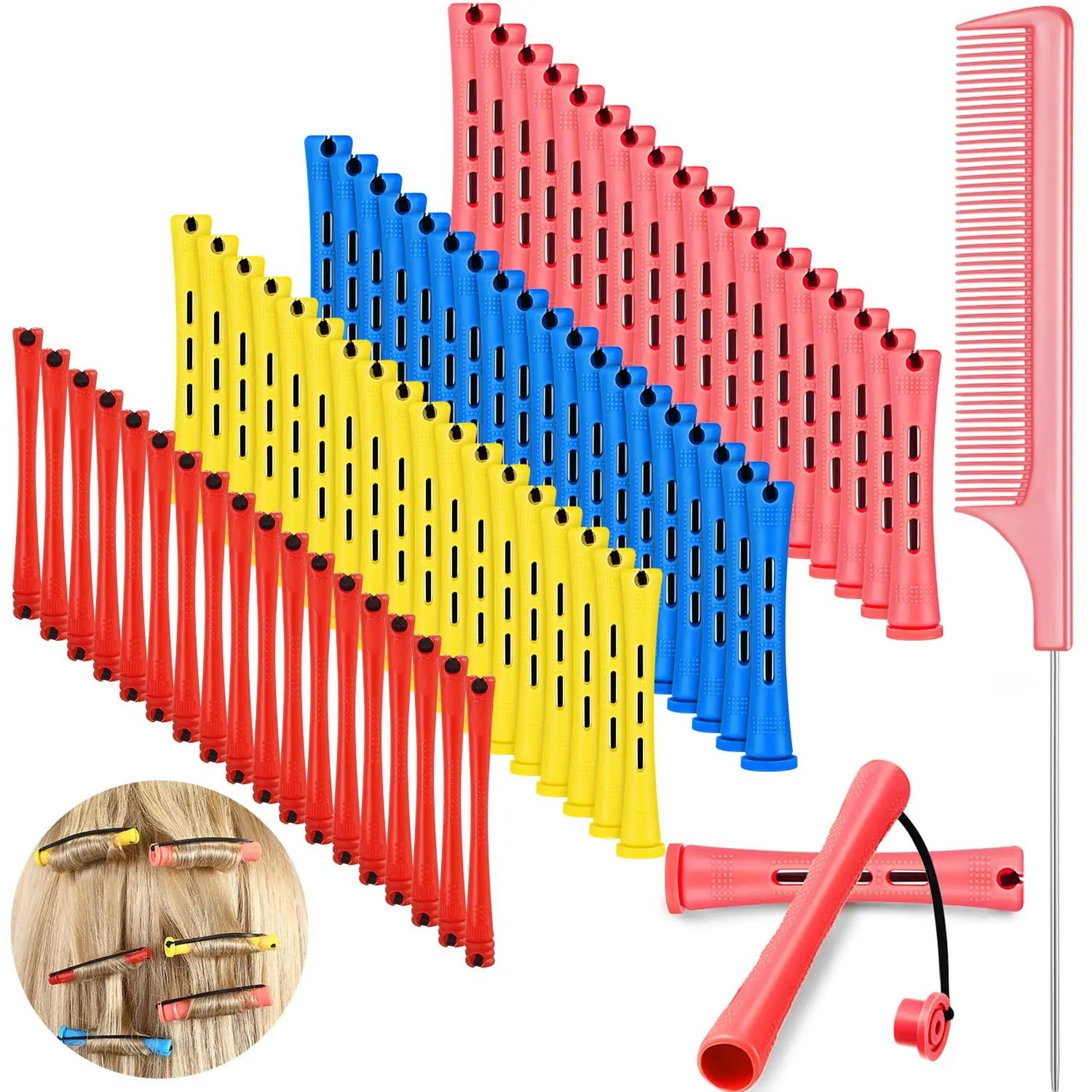 72 Pcs Hair Perm Rods Set 6 Sizes  Cold Wave Perming Rod Curling Rollers For Short Hair And Steel T 7