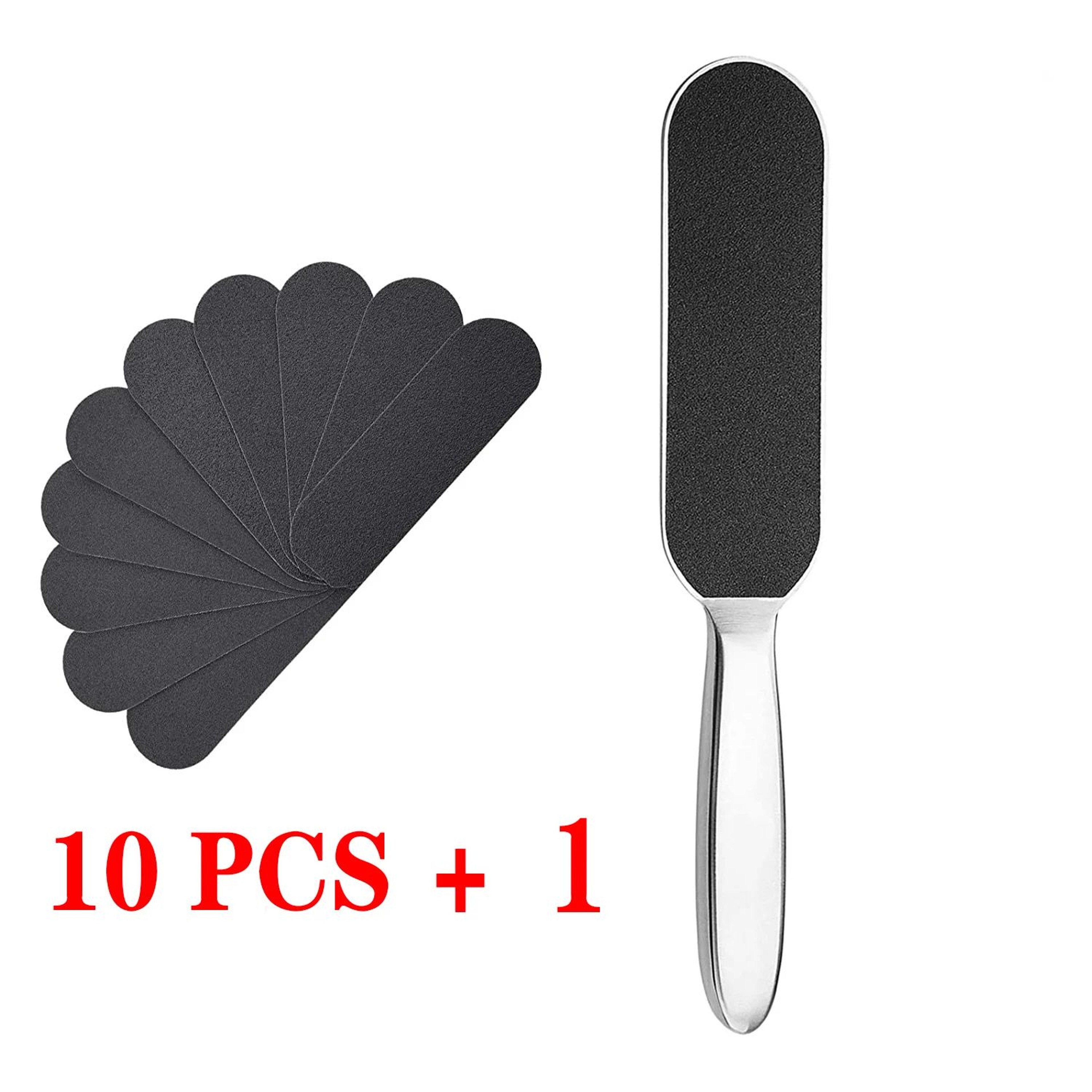 11 Pcs Pedicure Foot File Kit  Metal Handle Callus Remover Rasp With Coarse And Fine Grit Sanding R 7