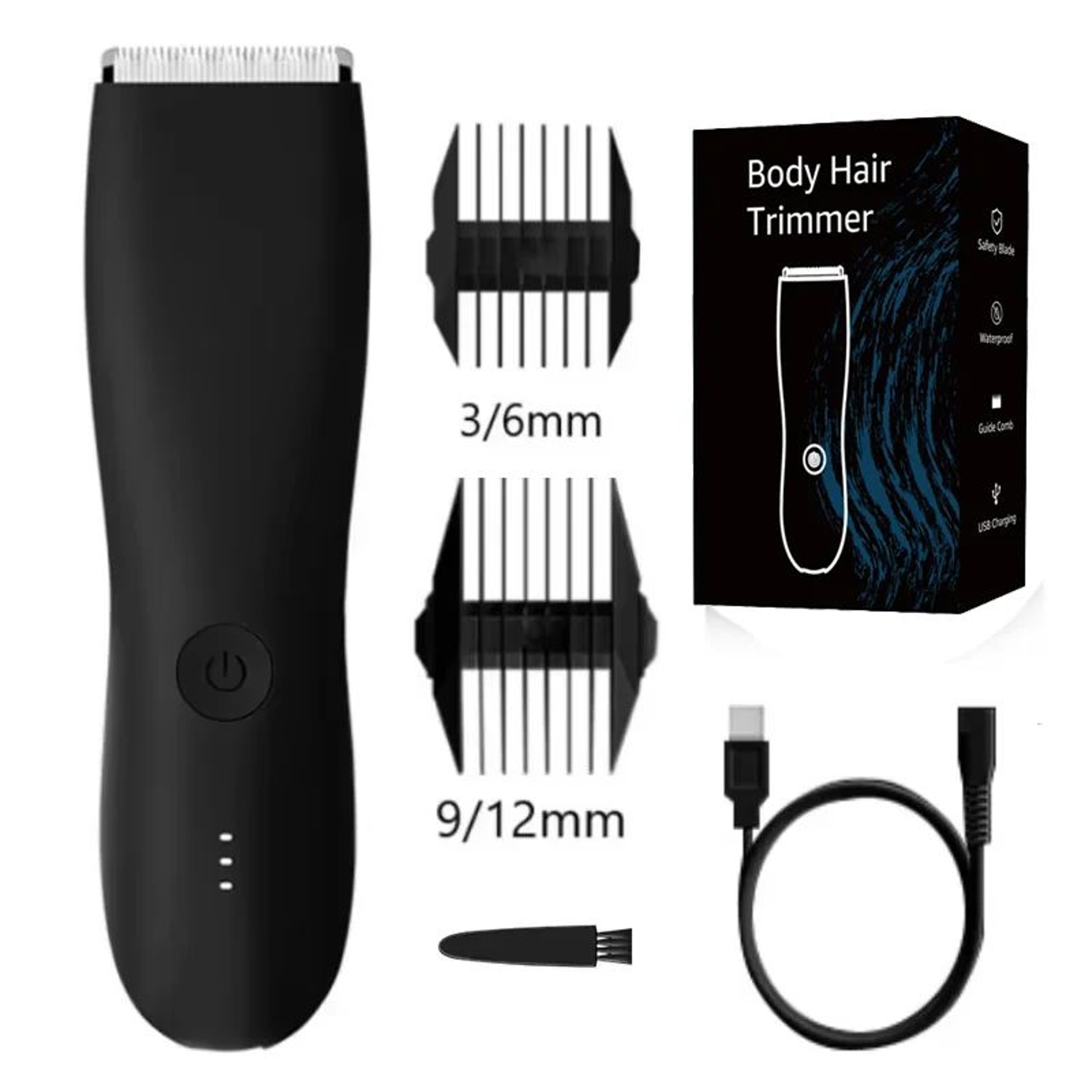 Mens Electric Groin Hair Trimmer  Rechargeable Body Grooming Shaver For Pubic And Intimate Areas 6