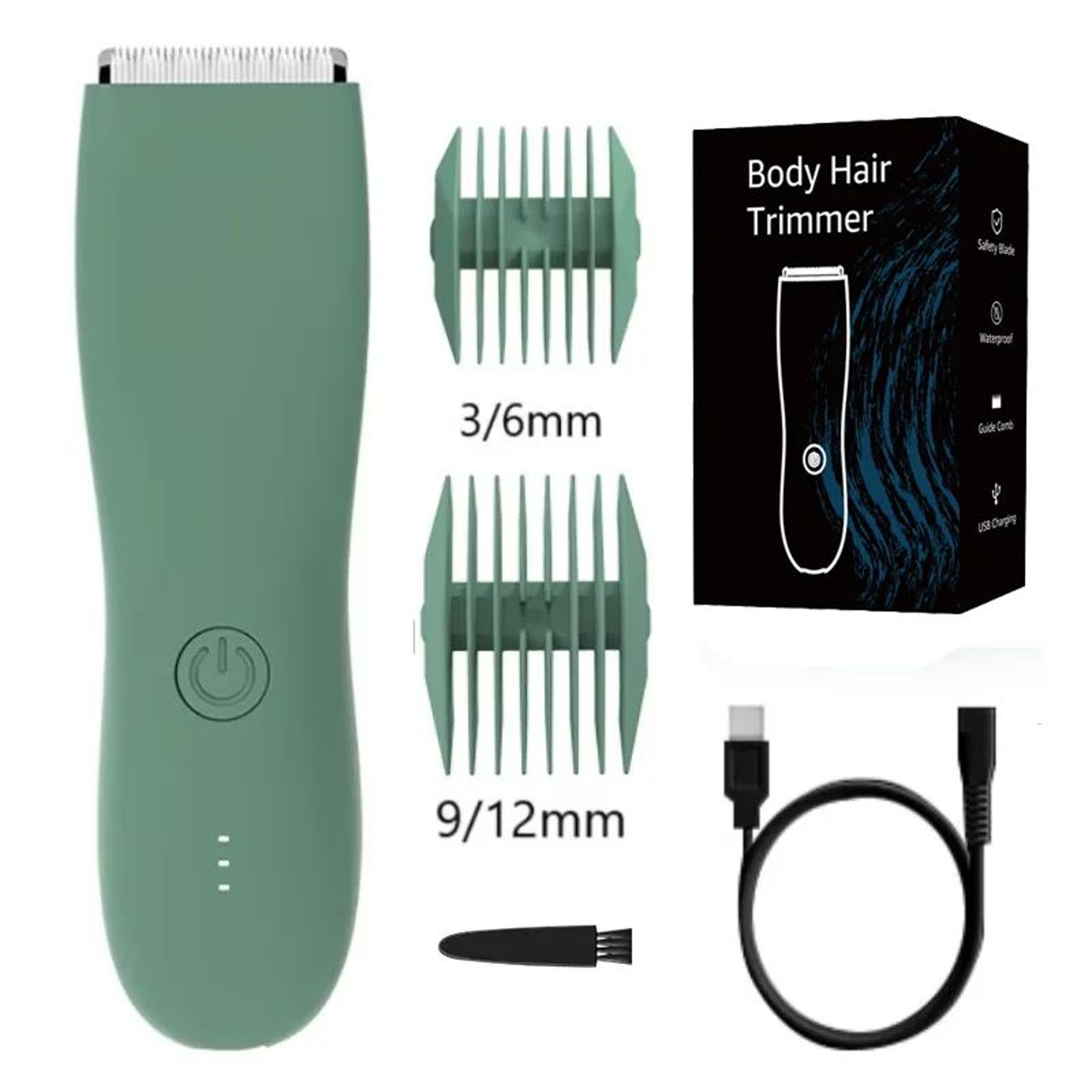 Mens Electric Groin Hair Trimmer  Rechargeable Body Grooming Shaver For Pubic And Intimate Areas 7