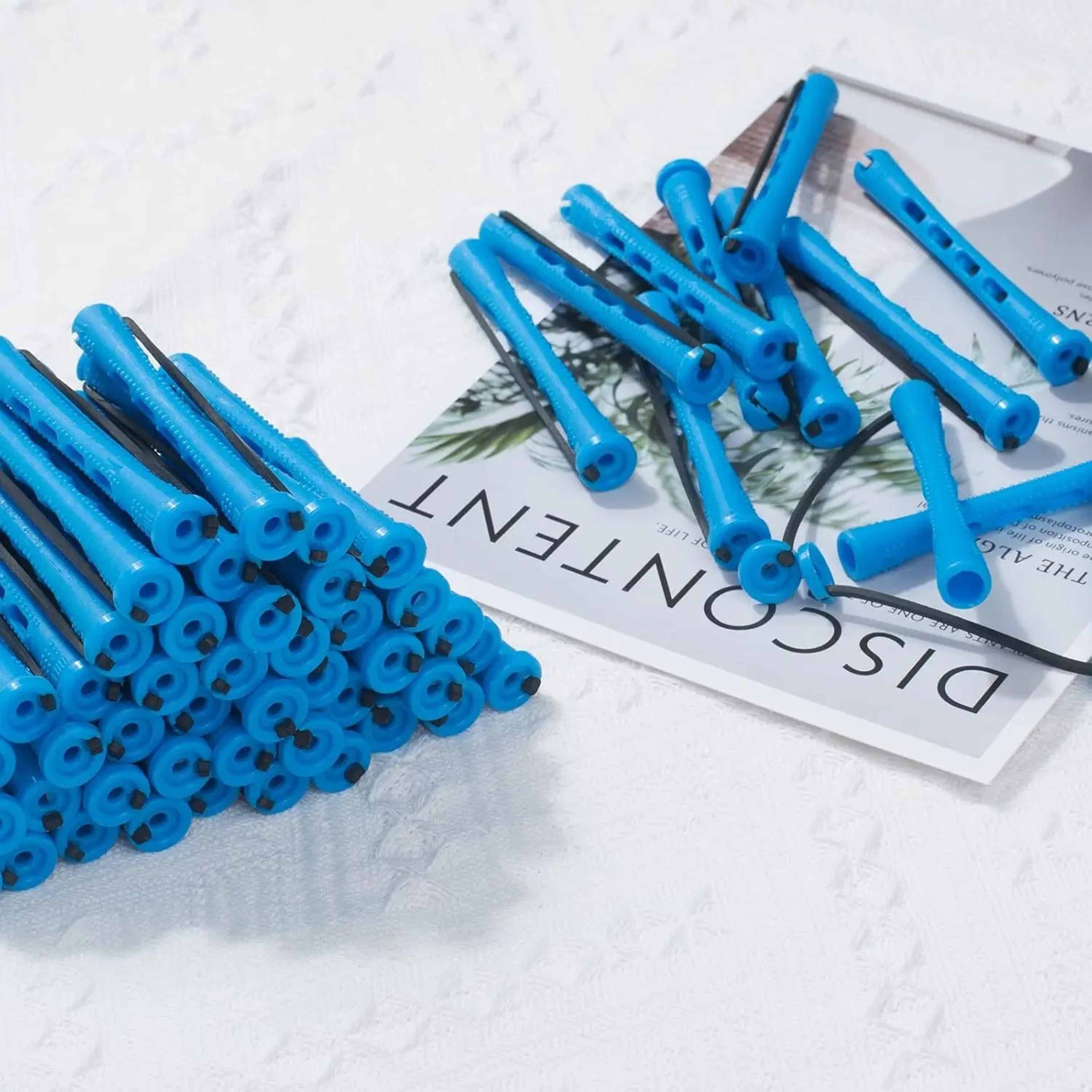60 Pcs Small Perm Rods 035 In Blue Hair Rollers For Natural Hair Long  Short Hair  Heatless Curling 4
