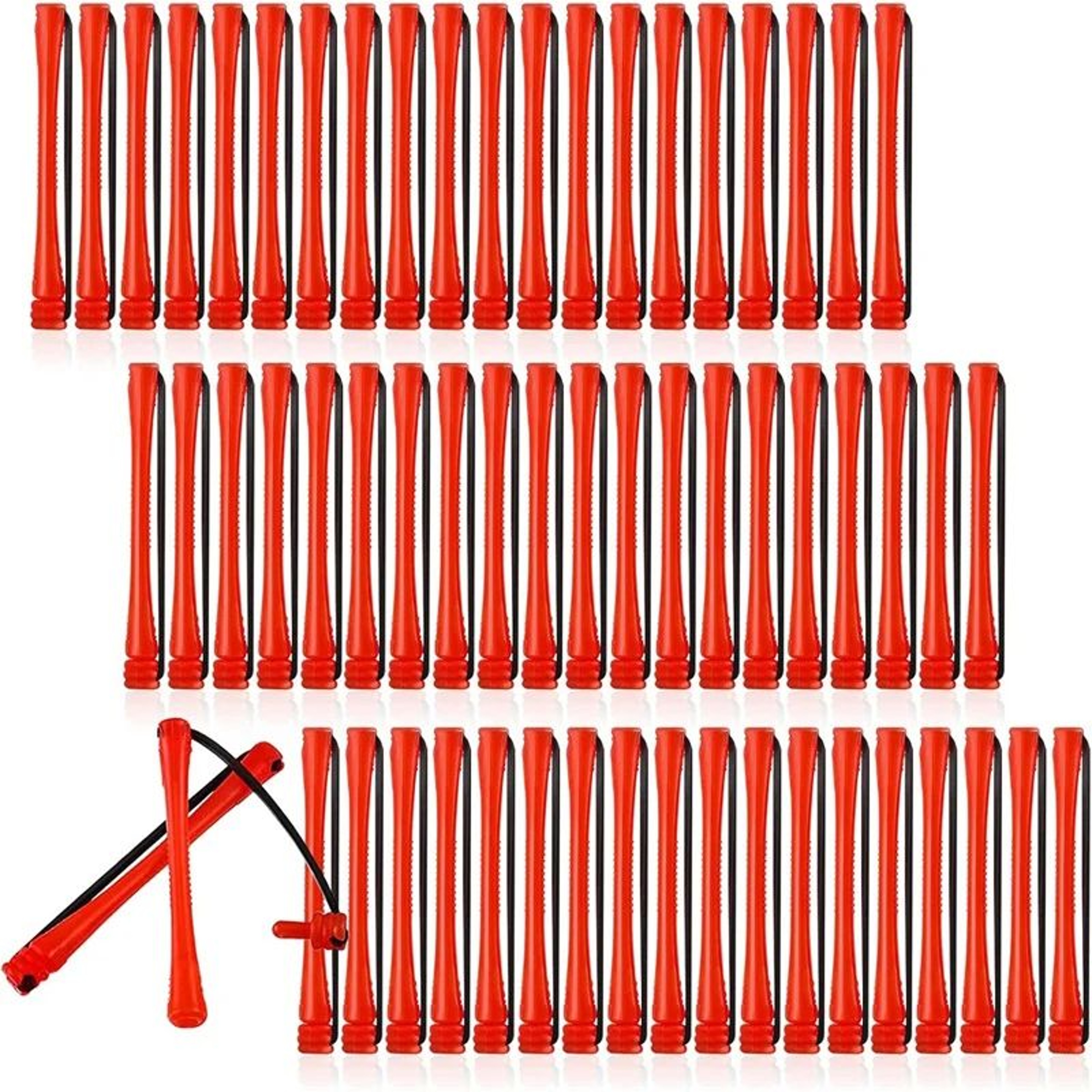60 Pcs Mini Perm Rods Set  02 Inches Red Cold Wave Curling Rods For Tight Curls DIY Perm  Hair Styl 0