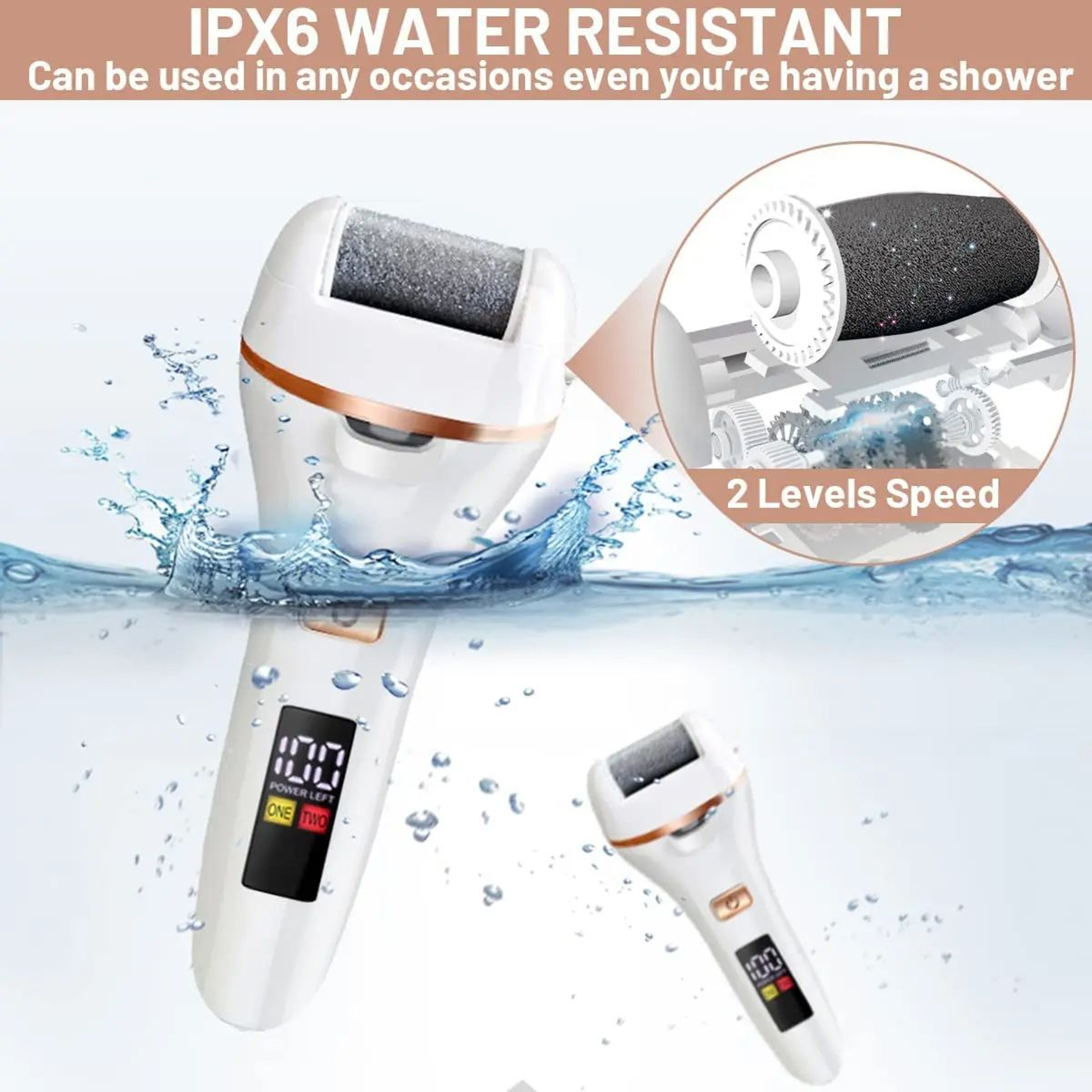 Waterproof Electric Foot Callus Remover  USB Rechargeable Heel Grinder For Dead Skin  Professional  13