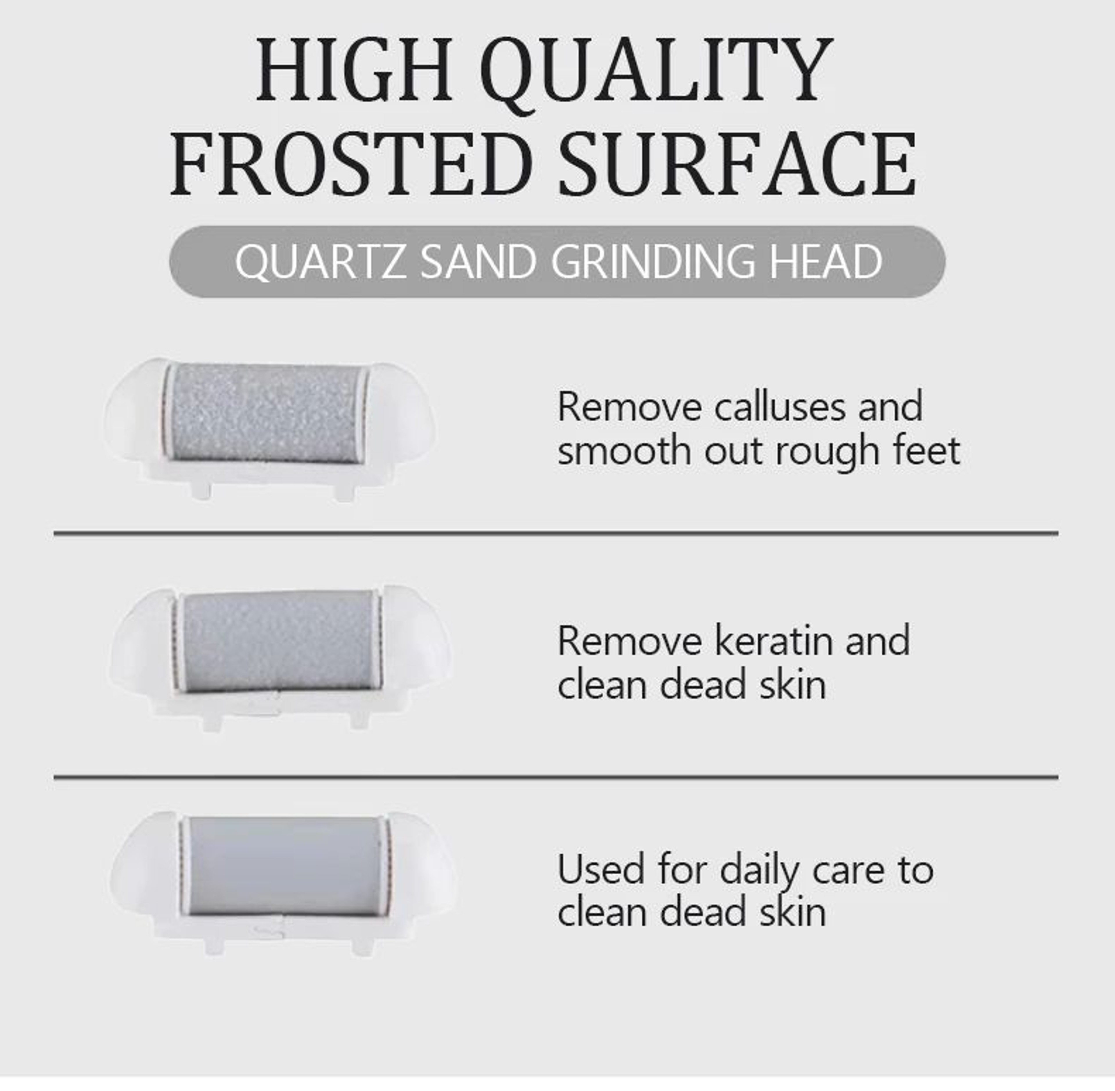 6 Pcs Foot Callus Remover Roller Refills  Hard Skin Remover Replacement Heads For Cracked Heels Cal 8
