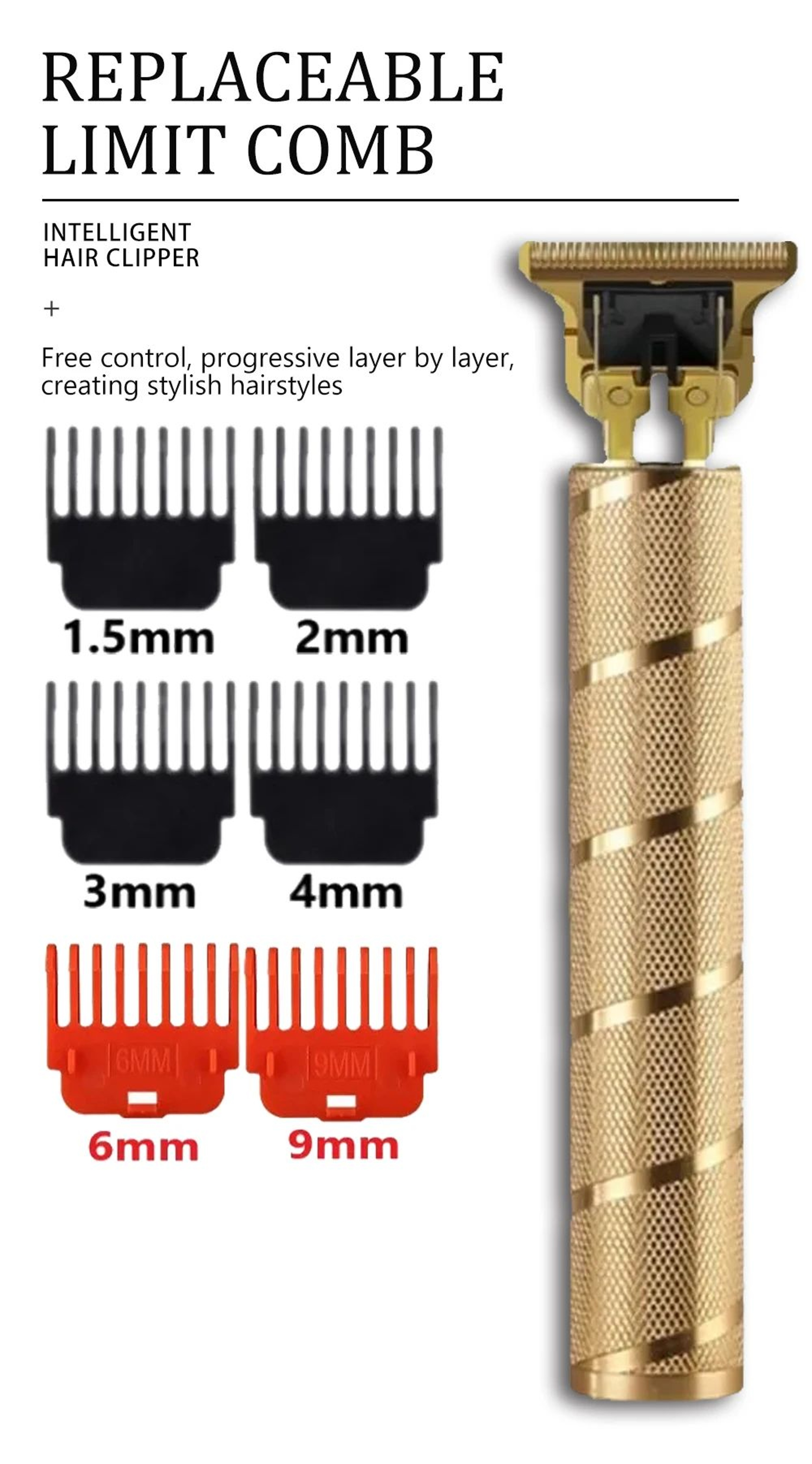 T9 Professional Hair Clipper Cordless  USB Rechargeable Beard  Hair Trimmer For Men Precision Barbe 11