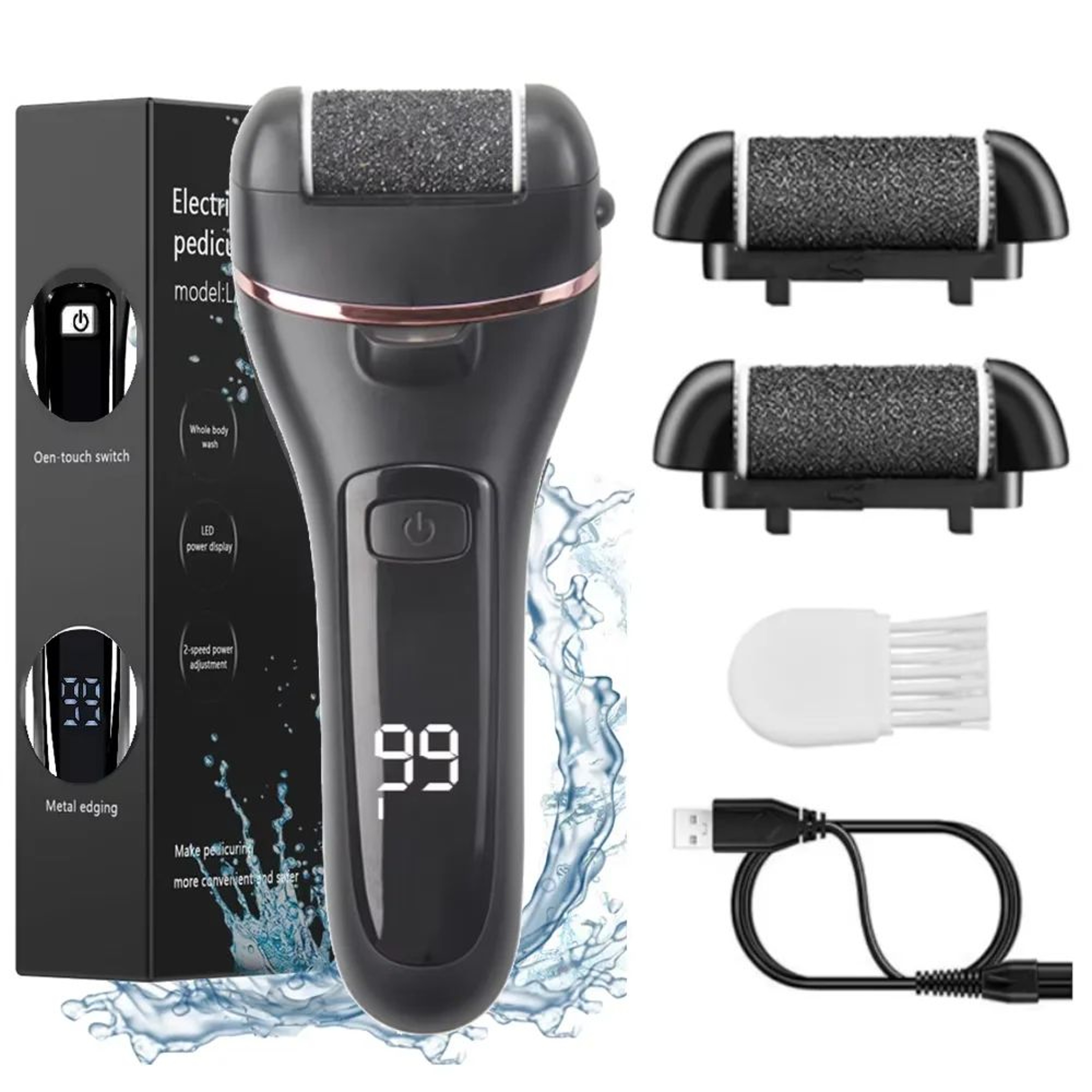 Rechargeable Electric Foot File Callus Remover  Powerful Heel Grinder For Dead Skin  Cracked Heels 19