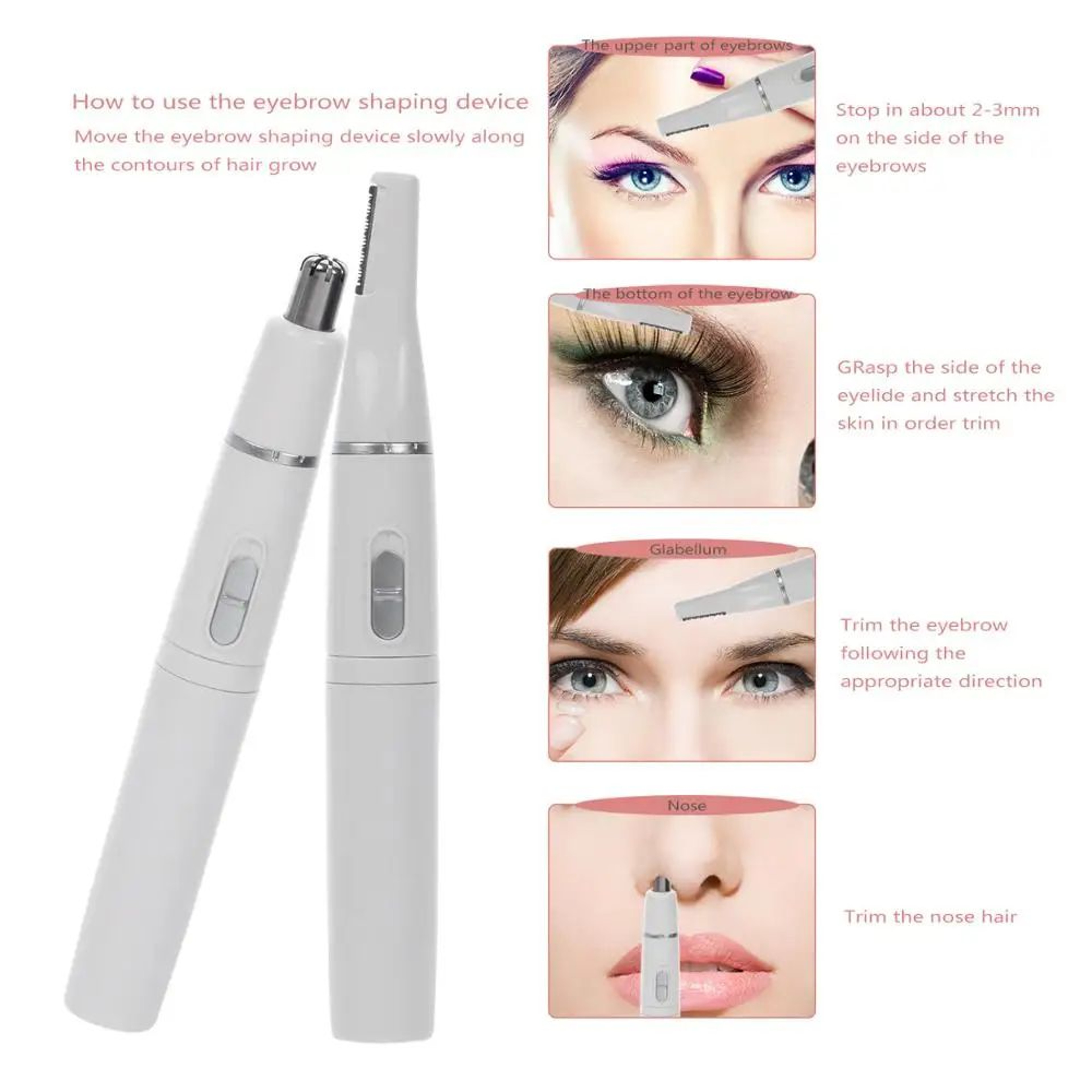 4in1 Nose Hair Trimmer For Men  Women  Battery Powered Ear  Eyebrow Trimmer Portable Beard Detail G 2
