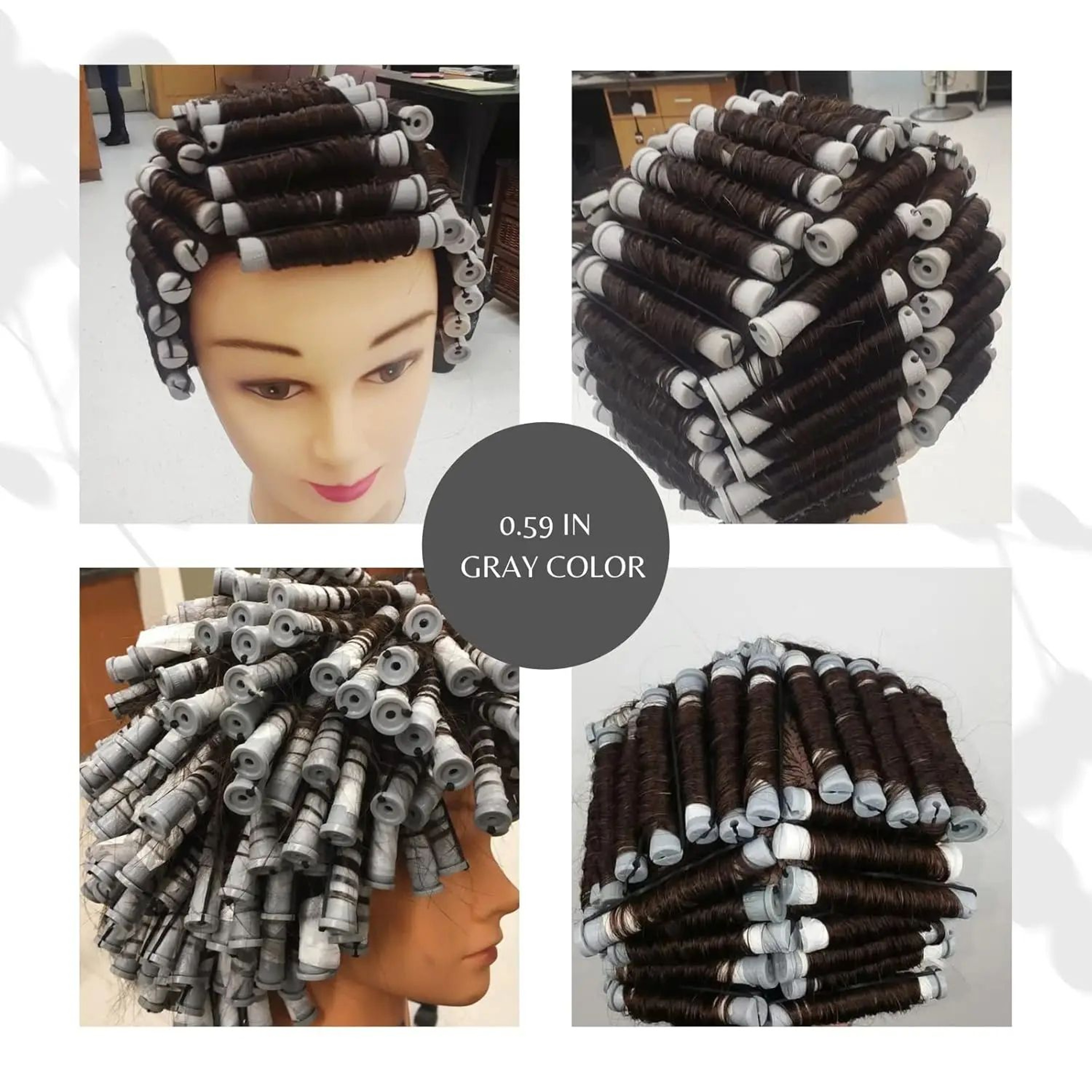 60 Pcs Small Perm Rods  059 Inches Hair Rollers For Natural Hair  Salon Curling Rods For Tight Curl