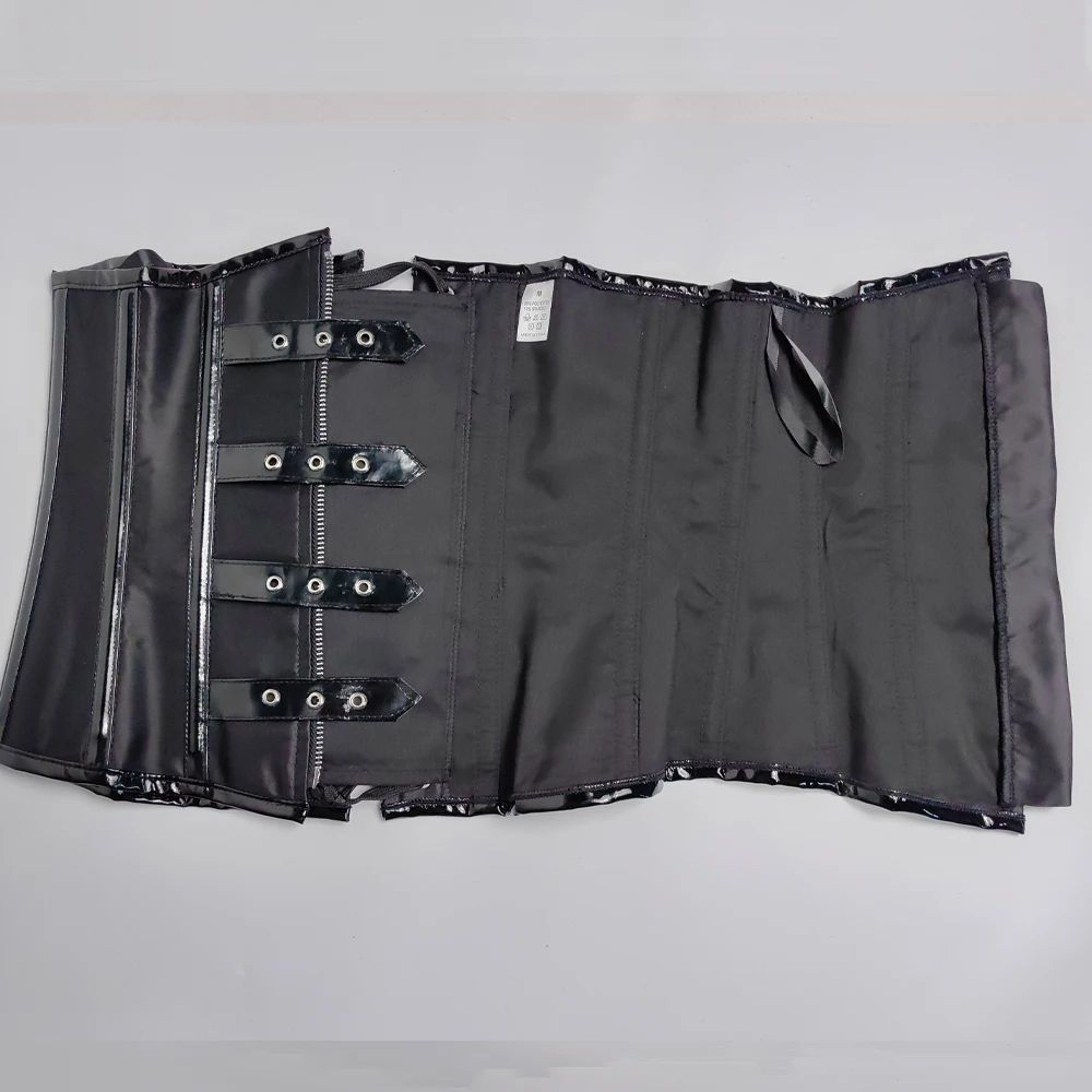 Mens Waist Trainer Corset With Zipper  Steel Boned LaceUp Body Shaper  Tummy Control Compression Wa 15