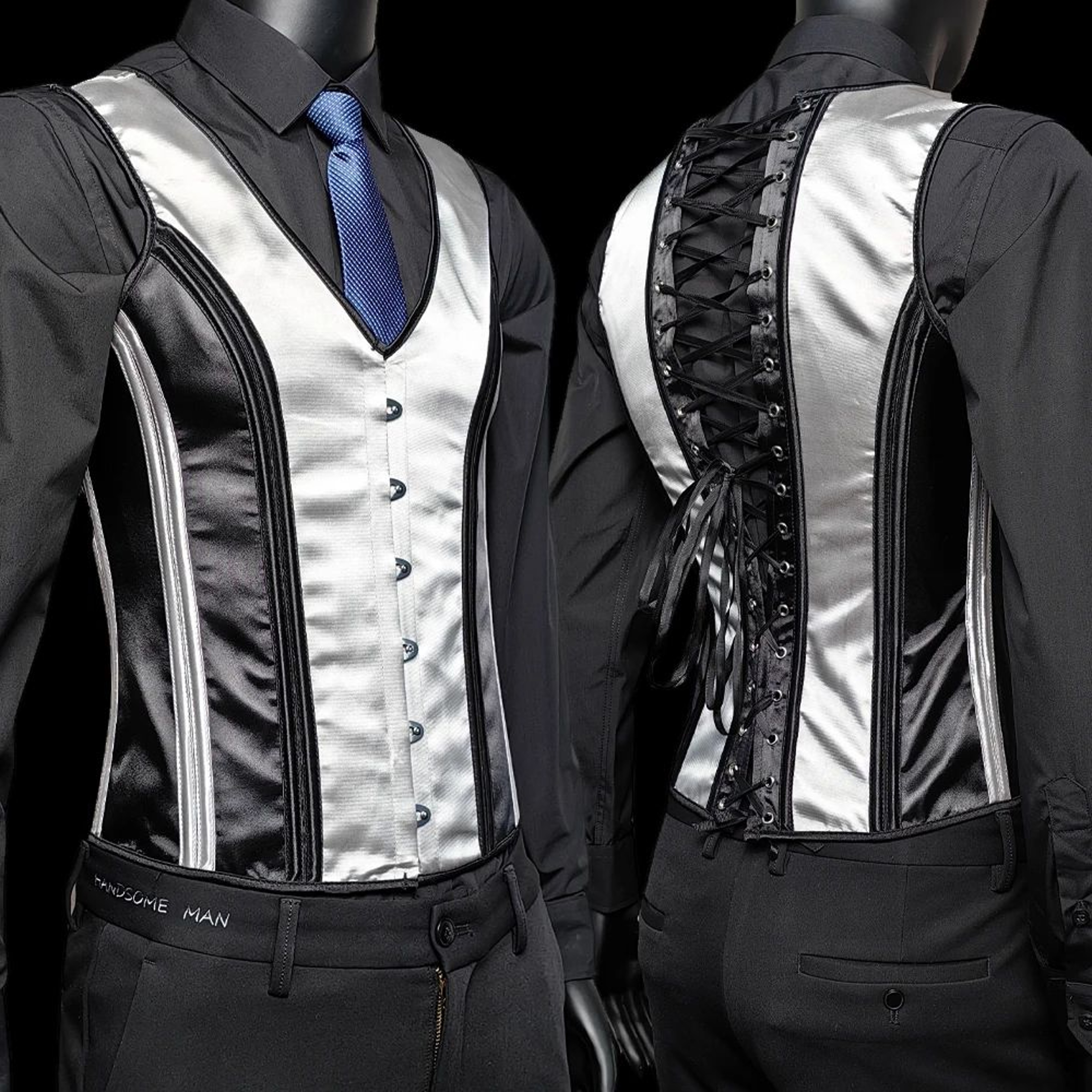Mens Boned Corset Vest Body Shaper  Flat Stomach Waist Girdle For Abdominal Slimming  PushUp Suppor 24