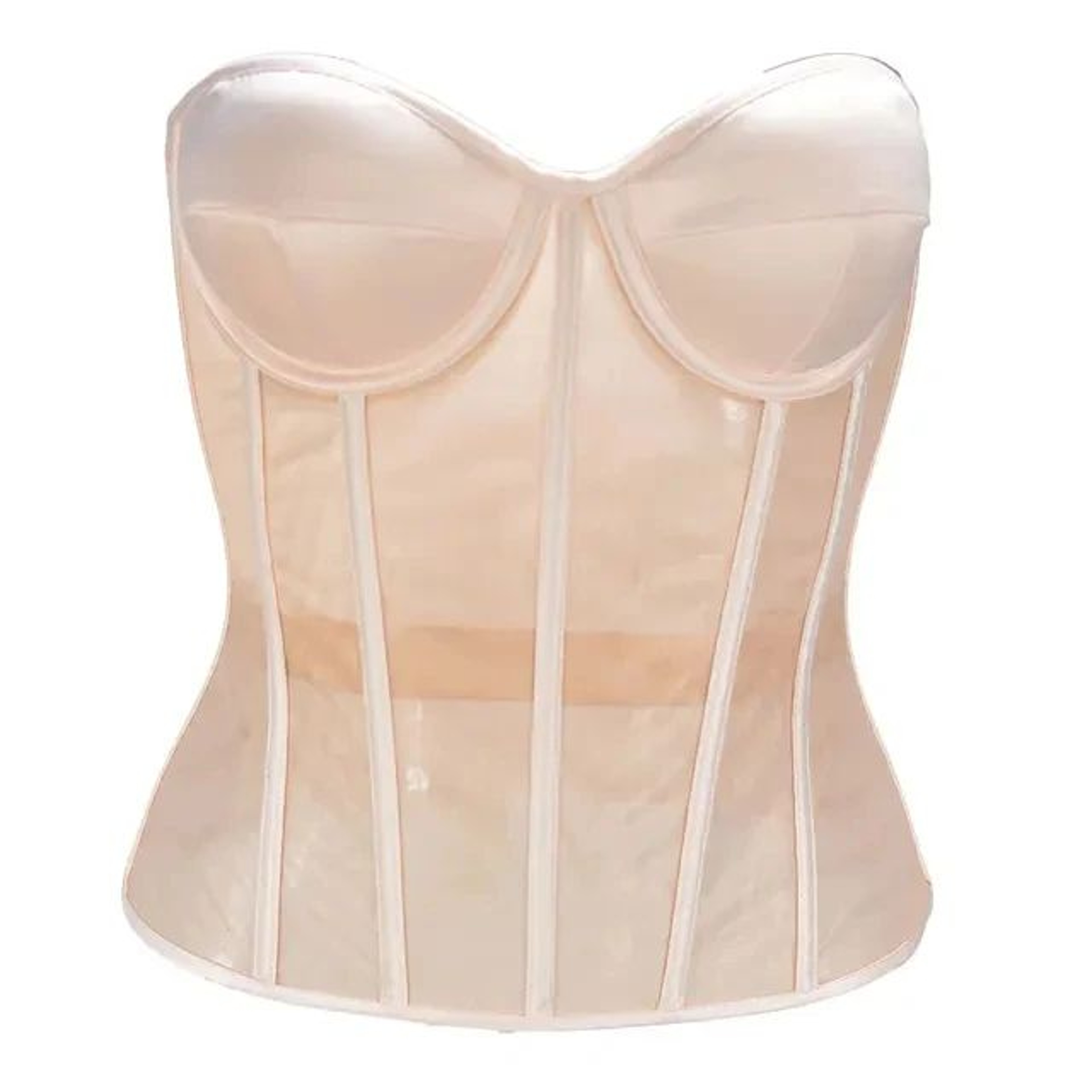 Womens Mesh Boned Corset Bustier  PushUp Shaping Transparent Bodice For Waist Slimming  Dress Outwe