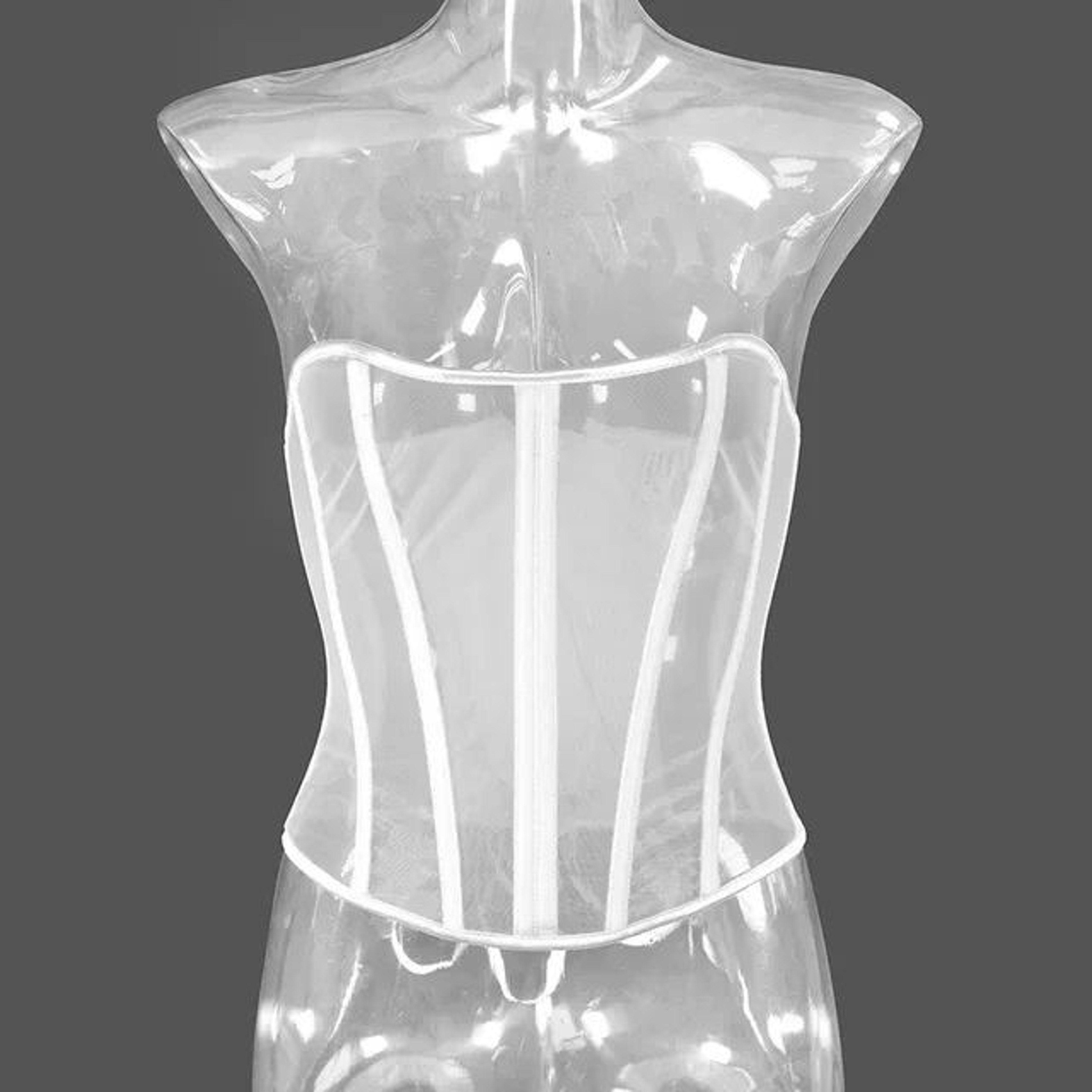 Womens Mesh Boned Corset Bustier  PushUp Shaping Transparent Bodice For Waist Slimming  Dress Outwe